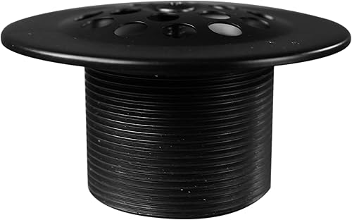 Miniatura 9 de Westbrass R92K-62 - Cubierta de drenaje de rejilla de rosca fina de 1-38 pulgadas con placa frontal de palanca de viaje y buje adaptador de