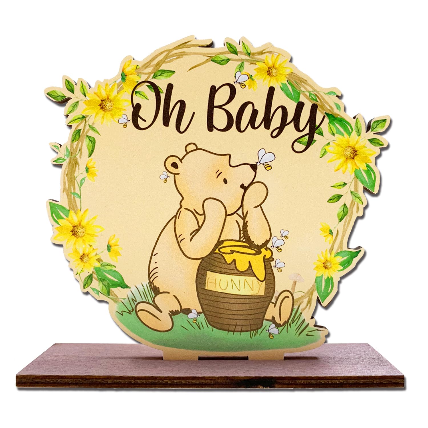 Baby Shower Decorations Wooden Table Centerpiece Oh Baby Party Supplies