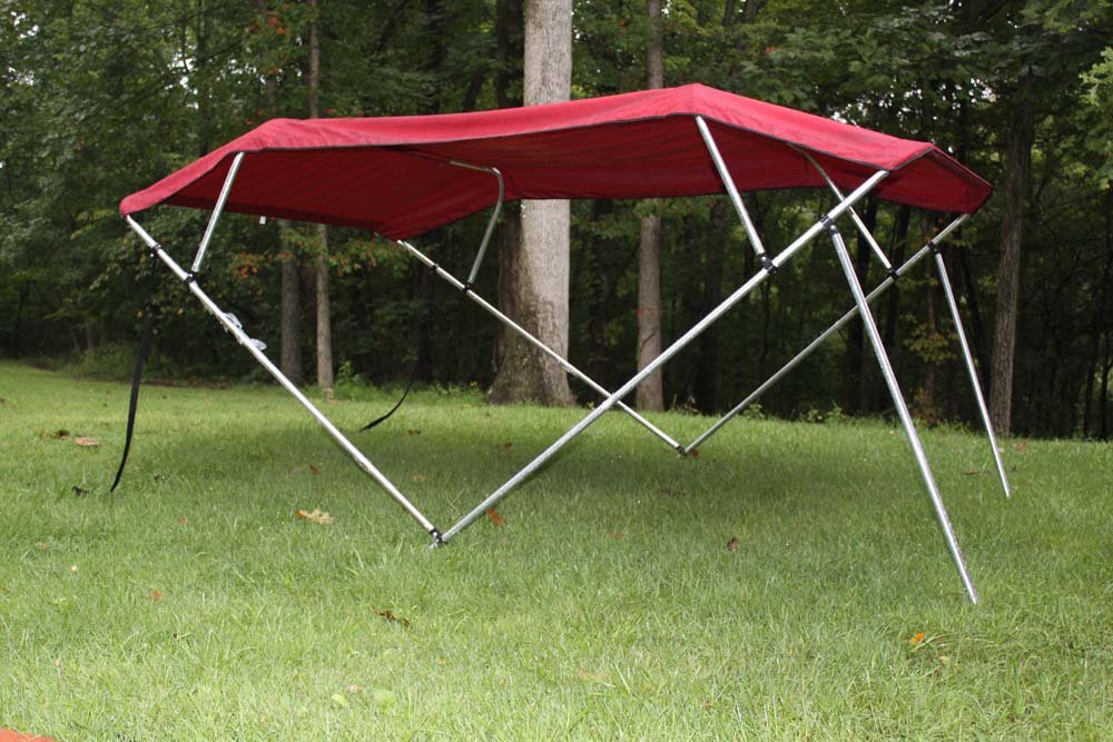Vortex Direct Burgundy Fabric 4 Bow Bimini Top 8' Long, 91-96