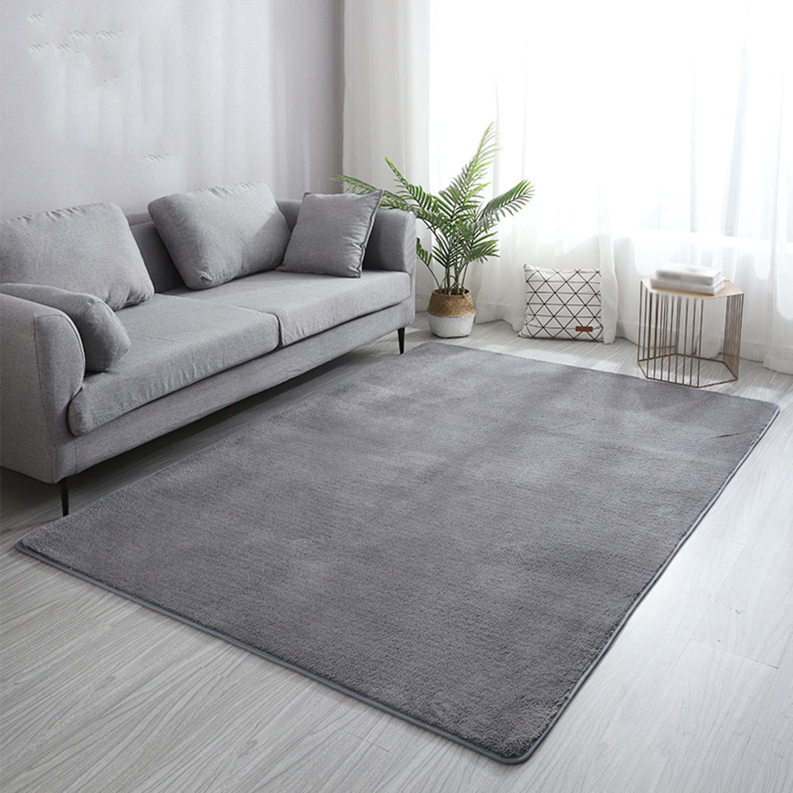 BAILR Alfombras Salon Grandes 200×400cm, Alfombras Dormitorio Modernas Pelo Largo Lavables - para Comedor, Dormitorio, Pasillo y Habitación Juvenil