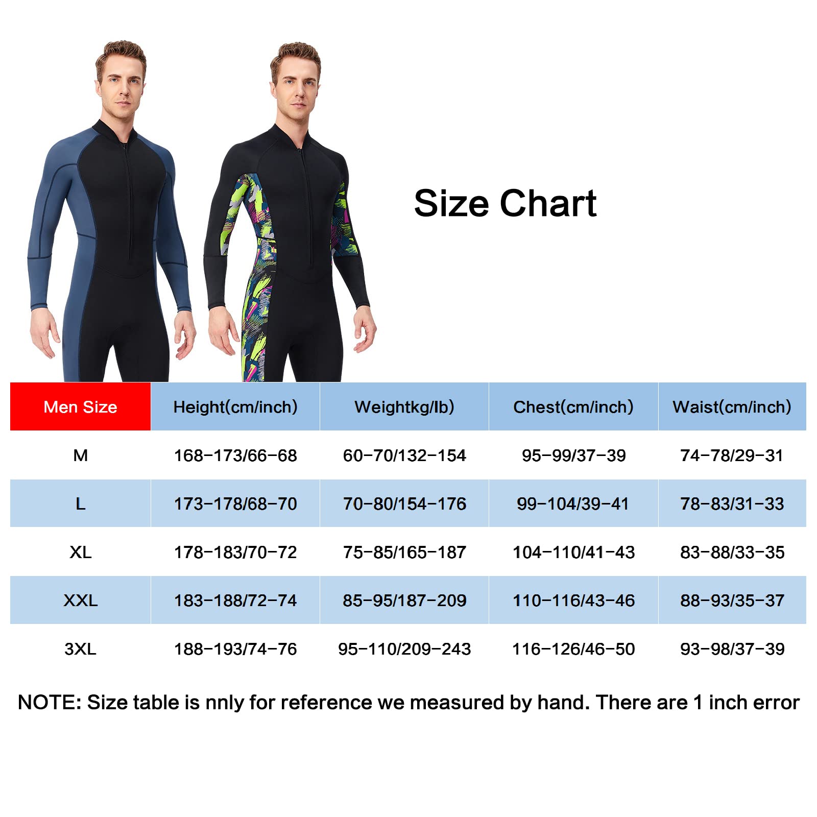 Combinaison Plongée Homme 1.5mm Shorty Neoprene Wetsuit avec Fermeture pour Plongée Surf Natation Snorkeling Sports Nautiques,Bleu,XL