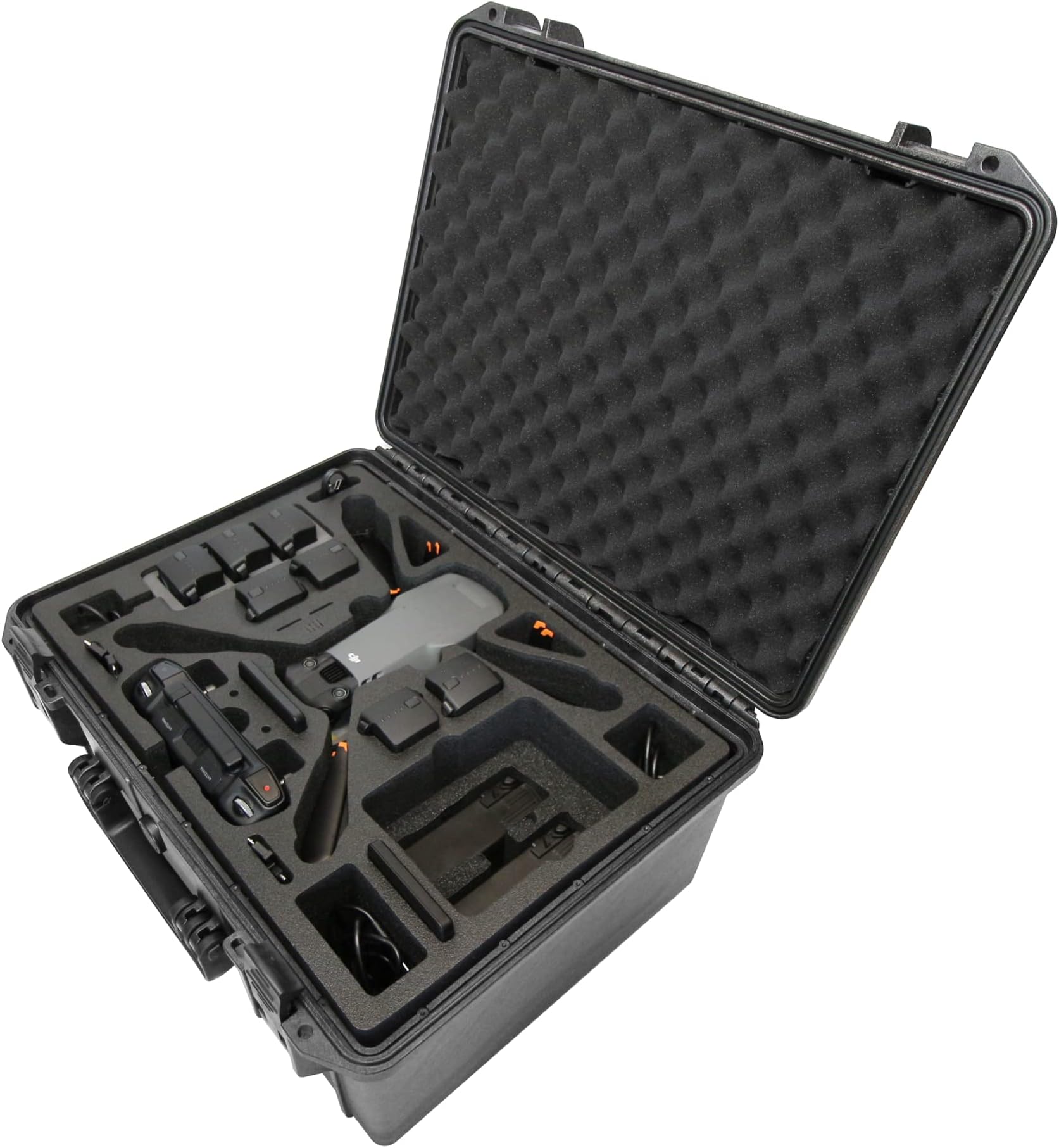 TomCaseDrone case Ready to Fly for DJI Mavic 3 / Pro/Classic, Standard or DJI RC/RC Pro Remote Controller, Batteries Charging in The case, Waterproof Outdoor case - Made in Germany (RTF)