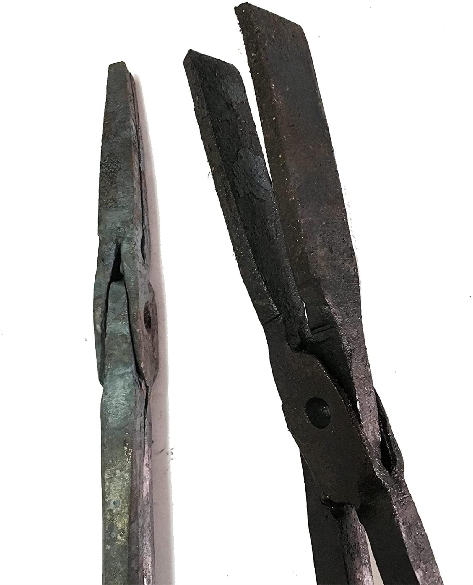 Tenazas de herrero,Tenaza de forja Ponga de herrero Ponga plana de herrero pinzas afiladas 2 Pcs Ponga de herrero for ingeniero herrero y forra, un (Color : B)