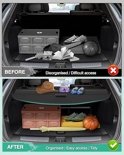 Miniatura 337 de Powerty Cubierta de Carga para Accesorios Kia Sportage 2023-2025 2026, Textura de Lona Cubierta Retráctil para Maletero Trasero de Carga de Equipaje