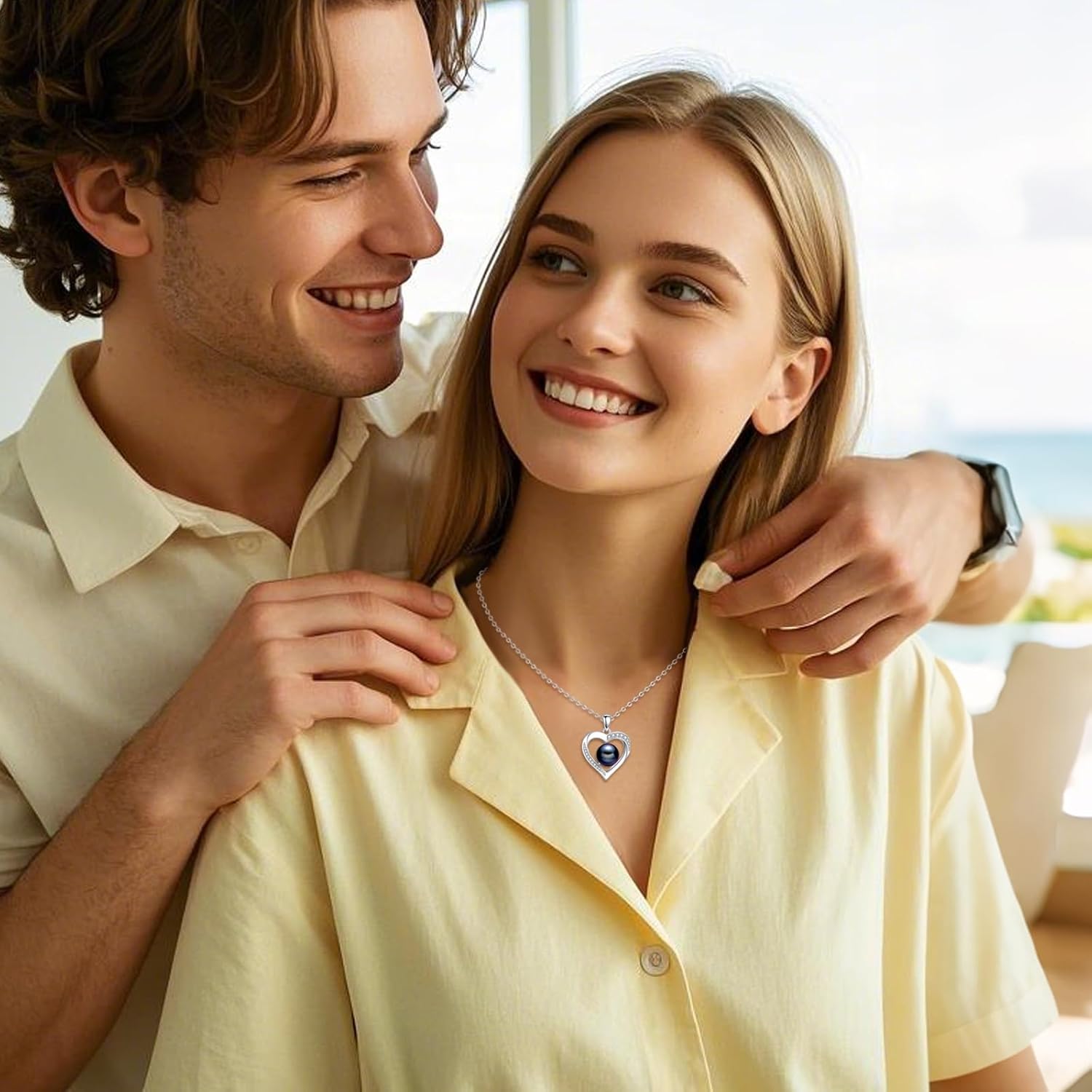 YAFEINI Black Pearl Heart Necklace 925 Sterling Silver Freshwater Black Pearl Pendant Necklace Jewelry Mothers Day Christmas Gifts for women - Image 4