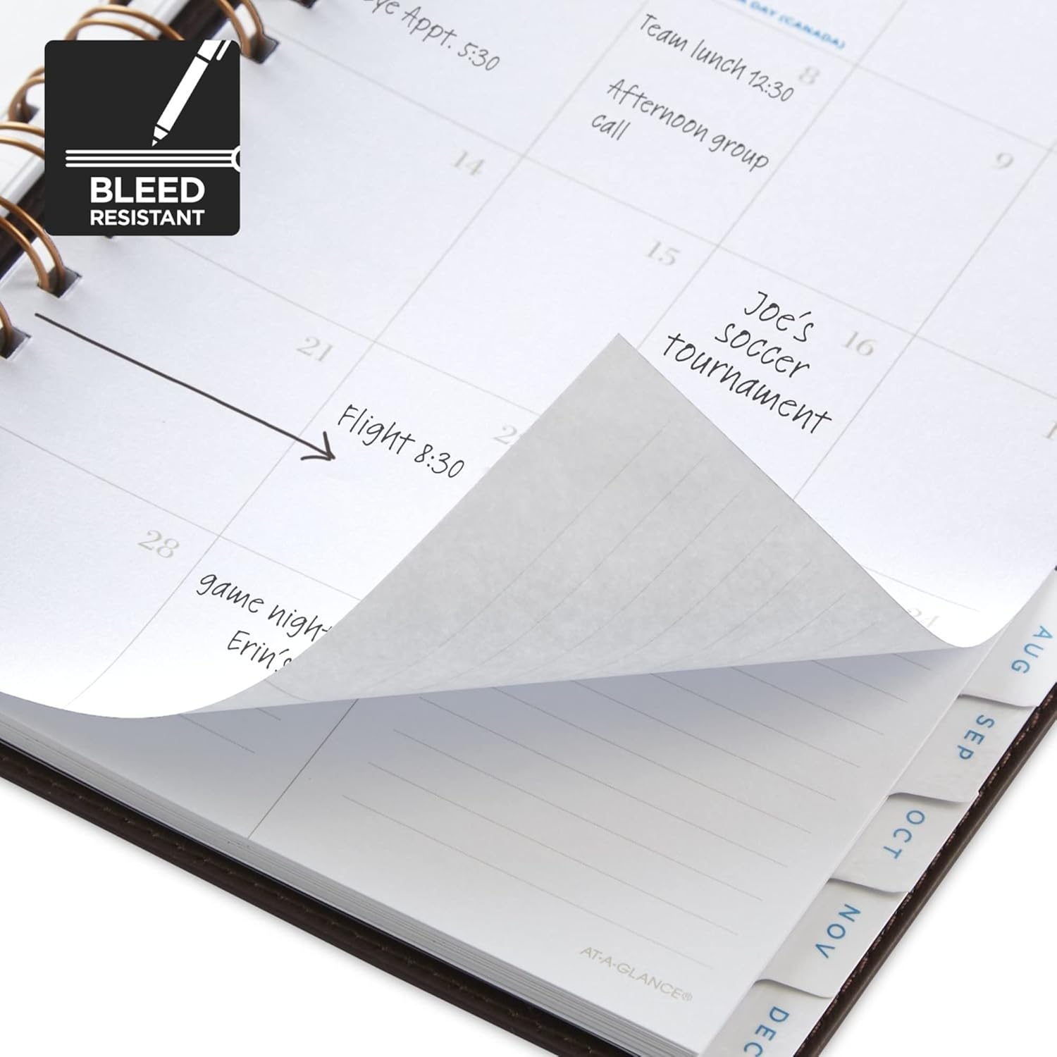 AT-A-GLANCE 2022-2023 Planner, Weekly & Monthly Academic, 8-1/2" x 11", Large, Signature Collection, Brown (YP905A09)