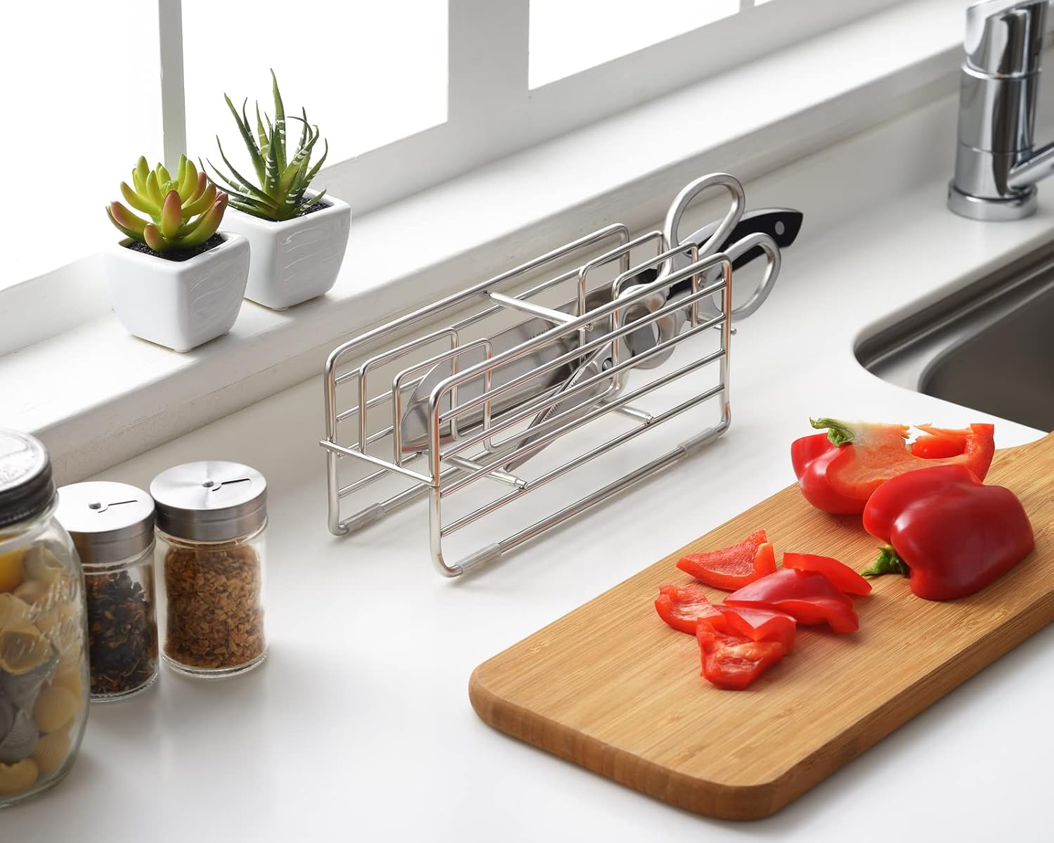 Yoshikawa 1306203 Hi! Breathable Horizontal Knife Stand