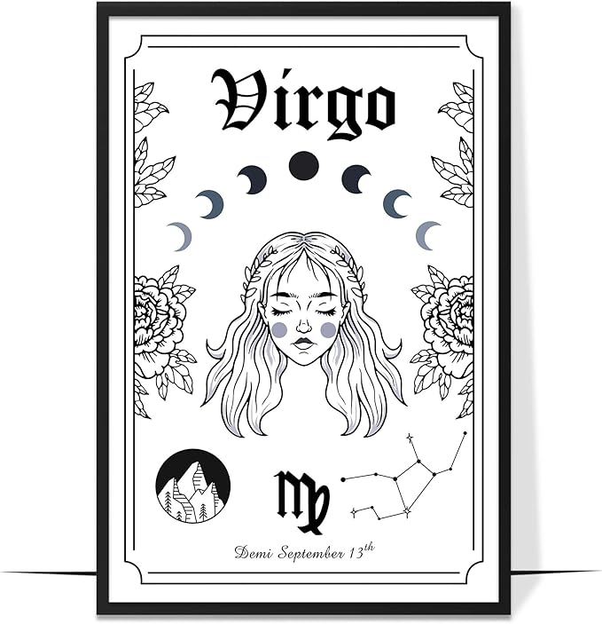 GIFAMI Personalized Astrology Horoscope Minimalist Wall Art Decorations Birthday Gifts