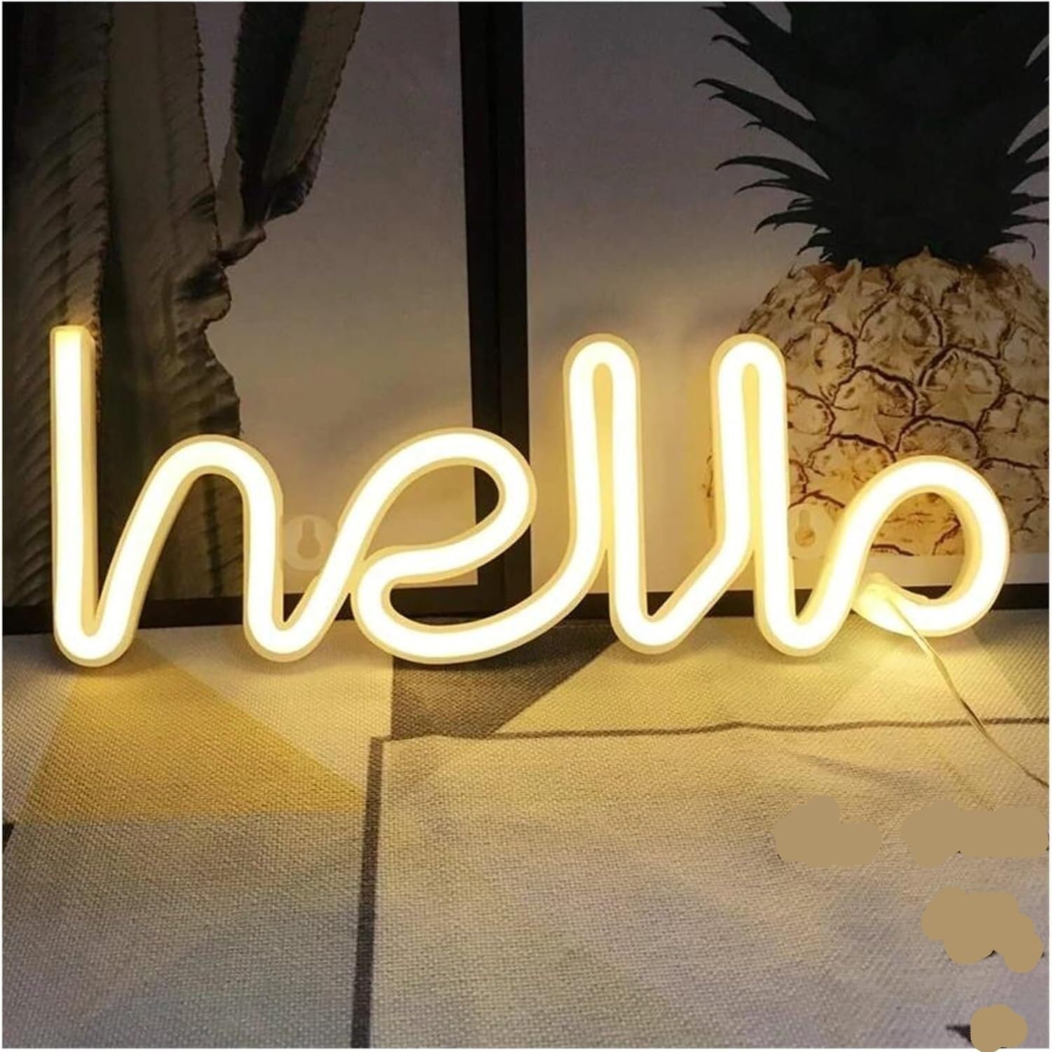 Zynther Neon lamp for LED for Neon Sign Hello for Wall Lights Store Greeting Signs Home Decor Lamp(Neon-5)