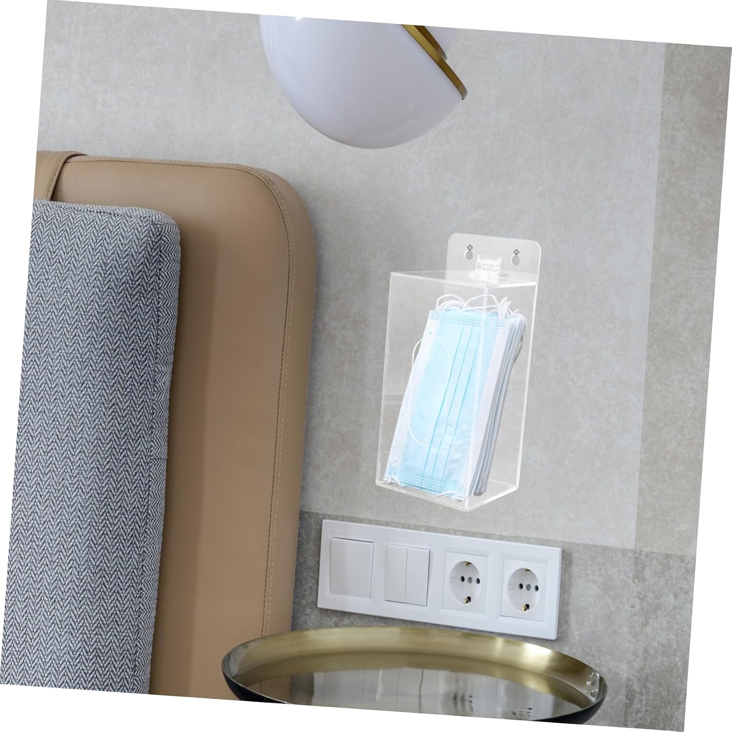 Acrylic Glove Storage Box for Work Gloves Wall Mount Mask Holder Dispenser for Men Dispenser Box Food Service