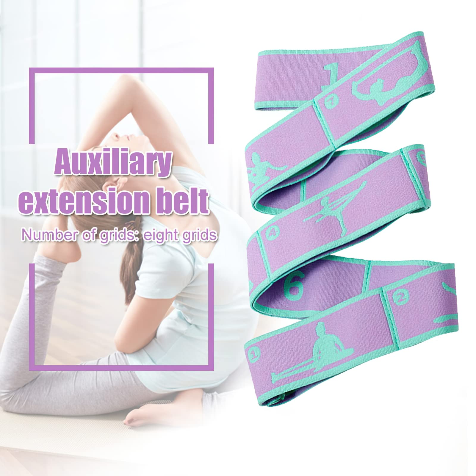 2 Pcs Fasce Yoga Resistenza Cinghia Per Lo Stretching Cintura Di