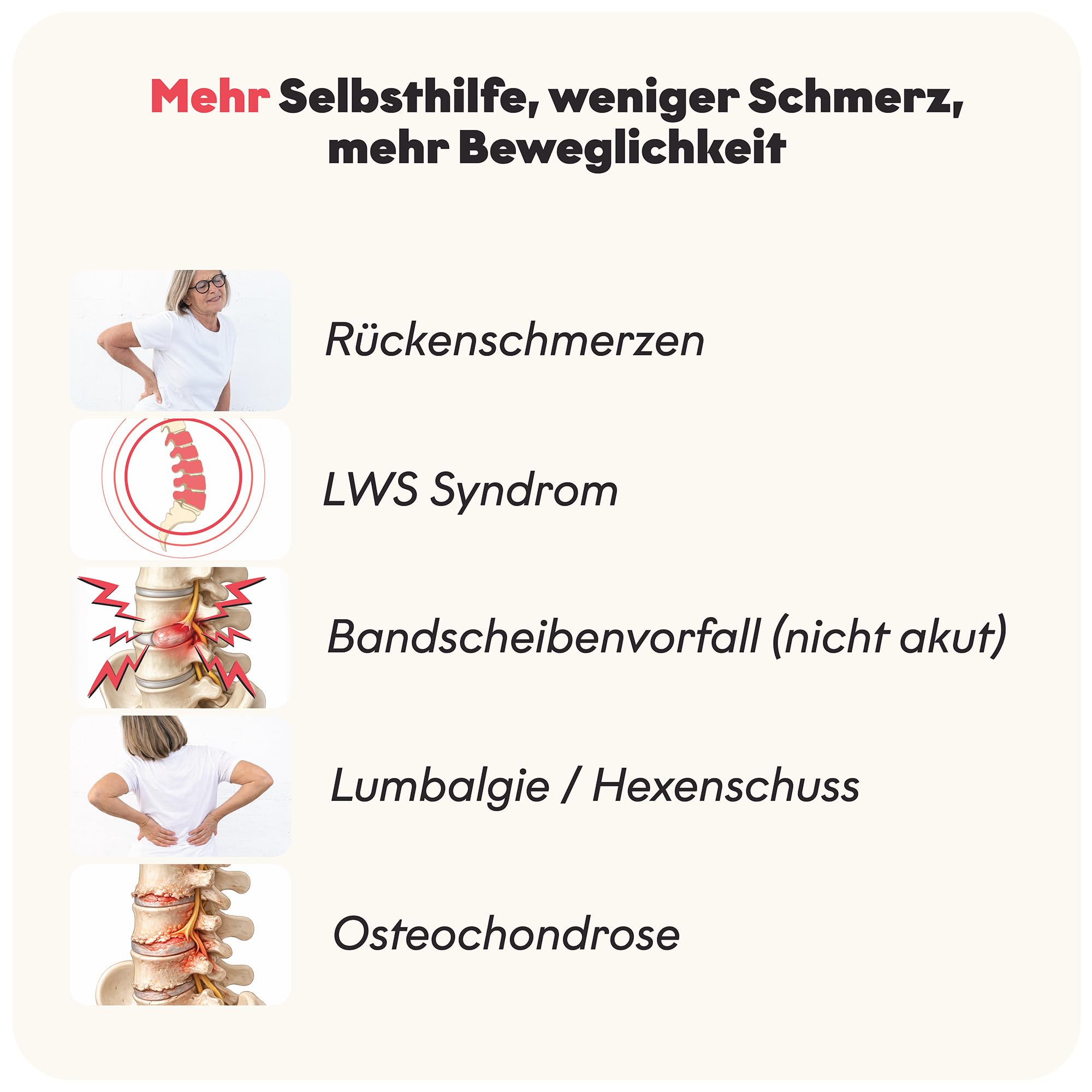 TMX® PARA Rückentrigger gegen Rückenschmerzen | Rückentrainer für Lendenwirbelsäule & Brustwirbelsäule | Akupressur Tool bei Verspannungen, Hexenschuss & Bandscheibe | Triggerpunkt Drücker