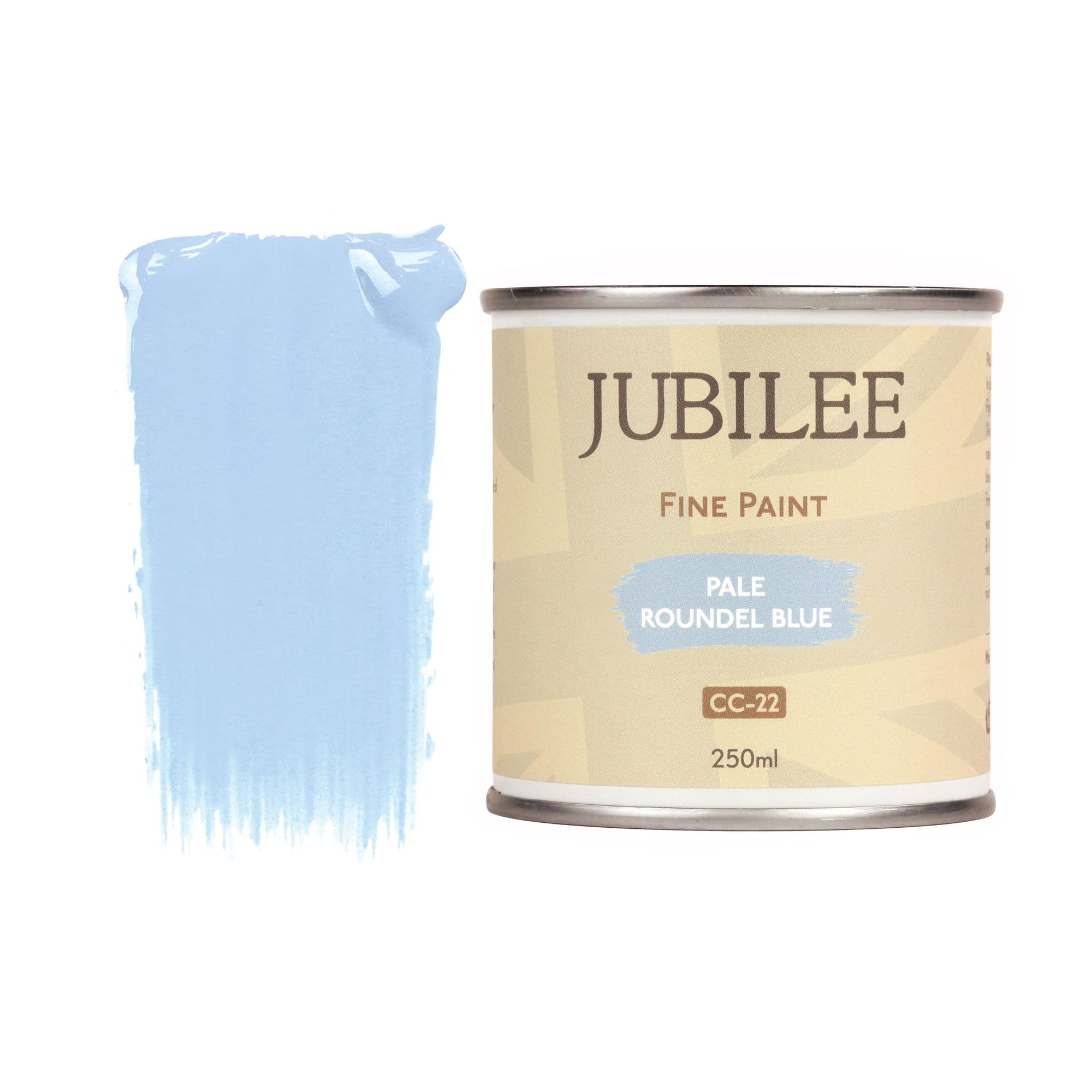 Guild Lane Jubilee Furniture Paint โ Upcycle & Transform Wood, Metal & Glass โ Soft Sheen Finish for Indoor & Outdoor โ Durable & Easy to Apply Multi-Surface Paint (Pale Roundel Blue, 250ml)