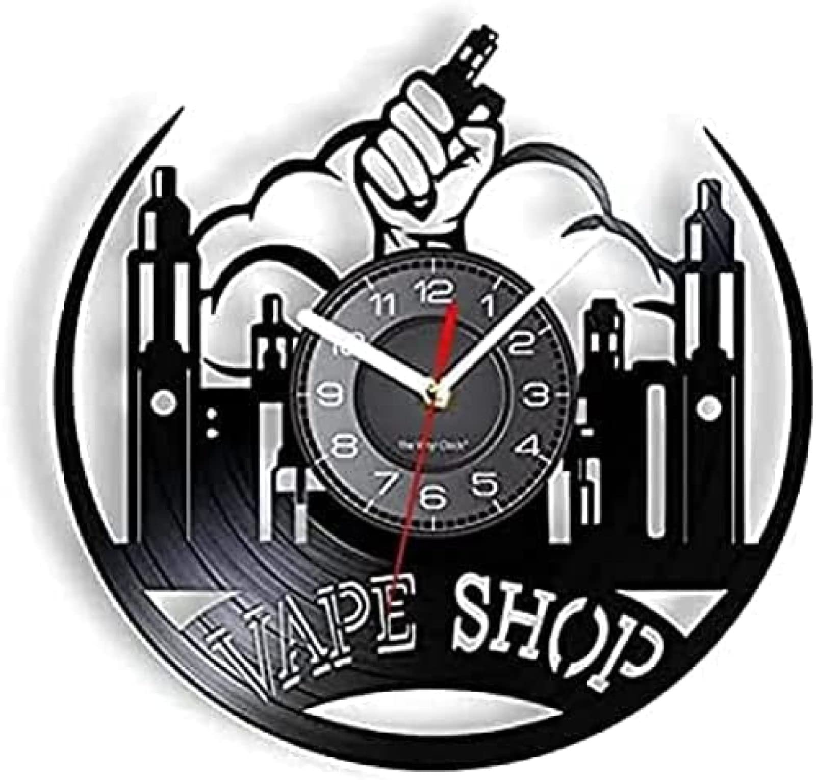 Horloge Murale Ronde Cigarettes lectroniques Boutique Fumeur pour Bar Pub  Vapeur Fumer Vintage Montre Montres Cadeau dcoratif : Amazon.fr: Cuisine et  Maison