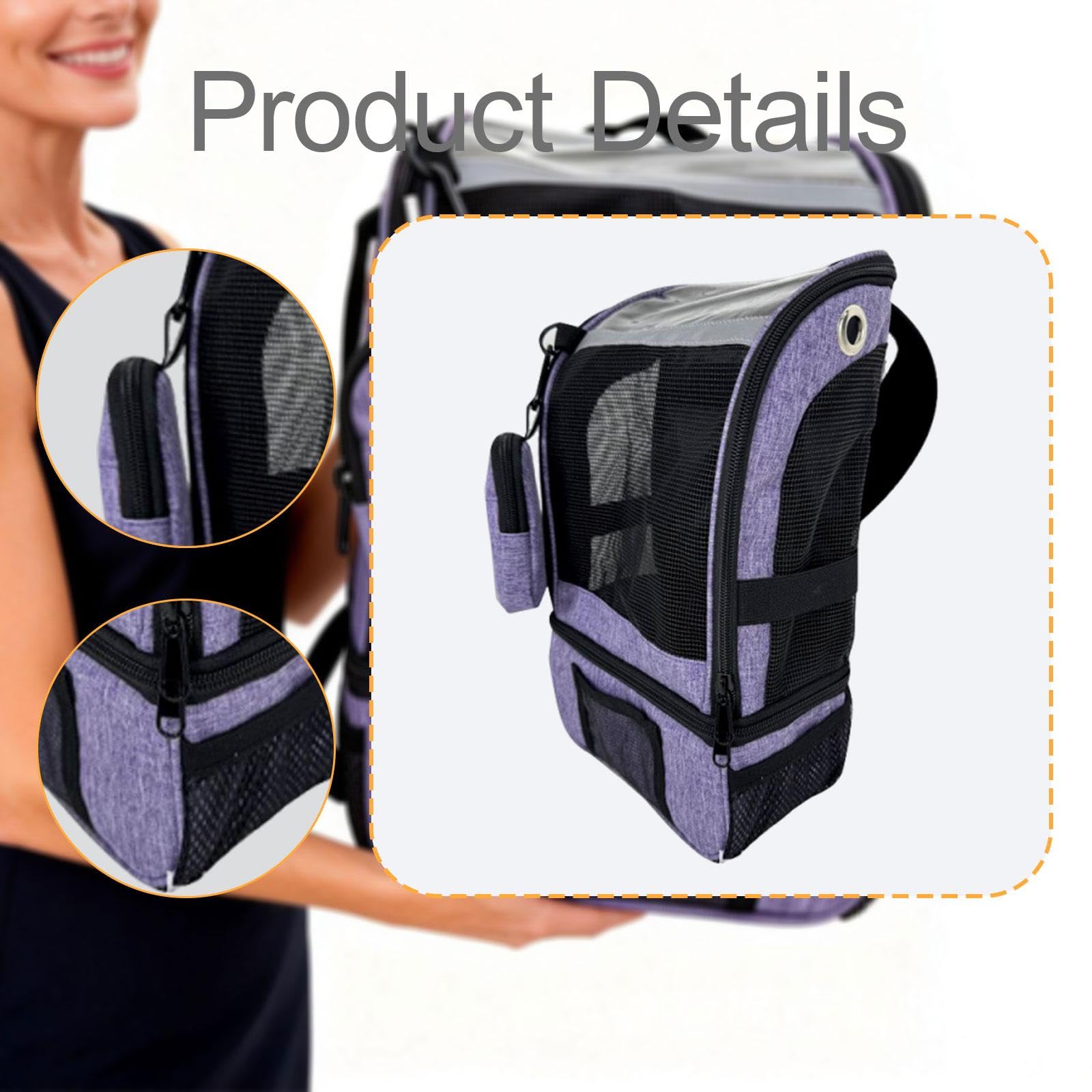 perfk Zaino per concentratore di ossigeno, borsa per il trasporto, leggero, comodo e portatile, accessori per macchina per ossigeno per, Viola
