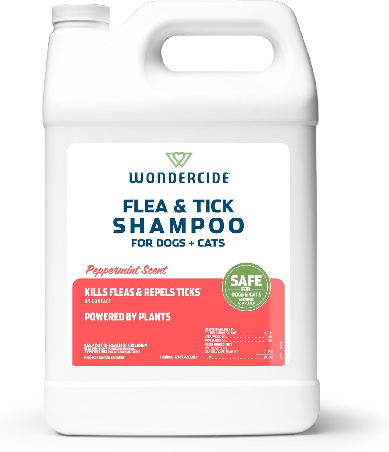 Wondercide - Flea & Tick Shampoo for Dogs and Cats - Flea and Tick Killer Treatment with Natural Essential Oils - for Pets Over 4 Months - Powered by Plants - 128 Fl oz