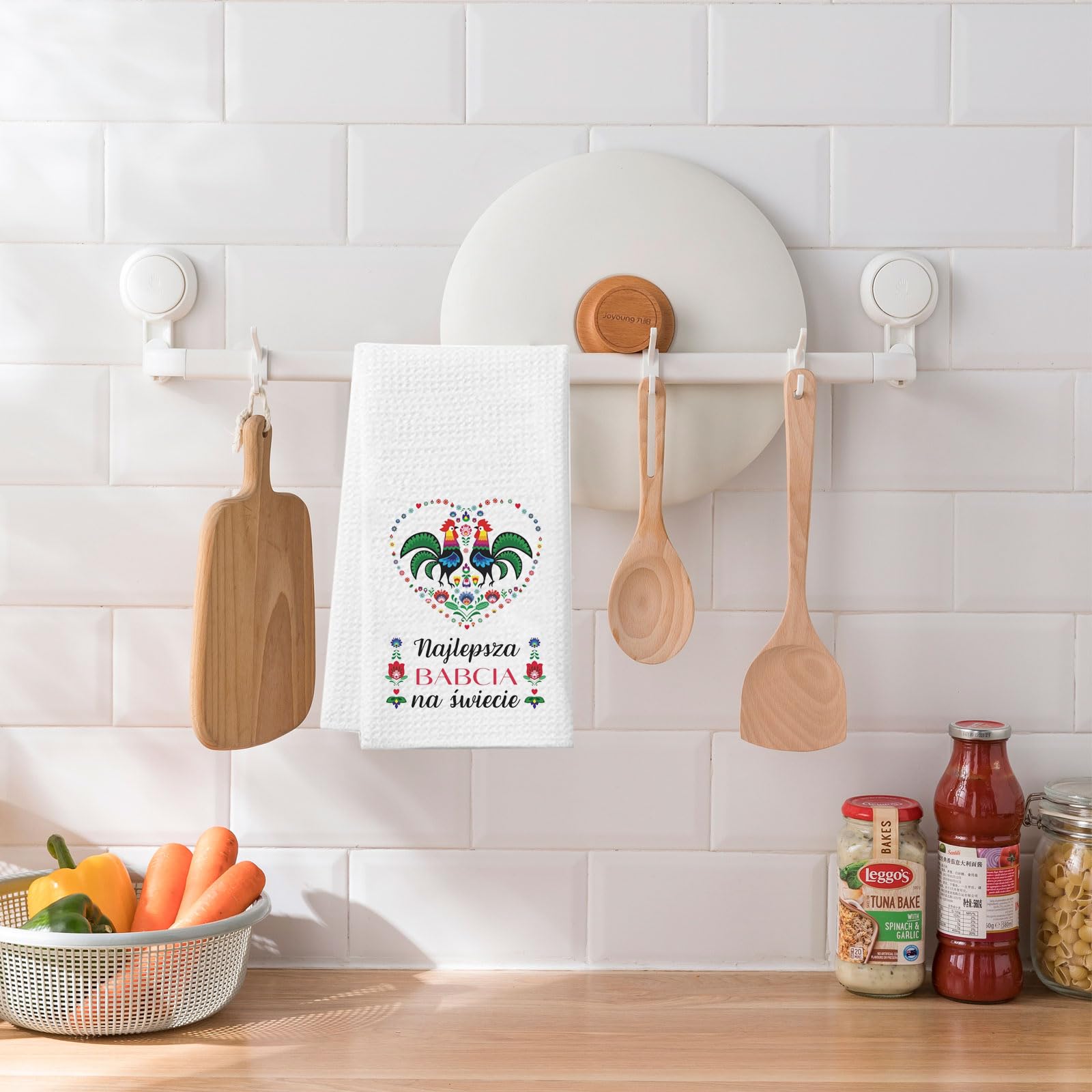 WCGXKO Polish Grandma Gift Babcia Gift Babcia Retirement Gift Najlepsza Babcia Kitchen Towel Grandmother Gift (Naj Towel)