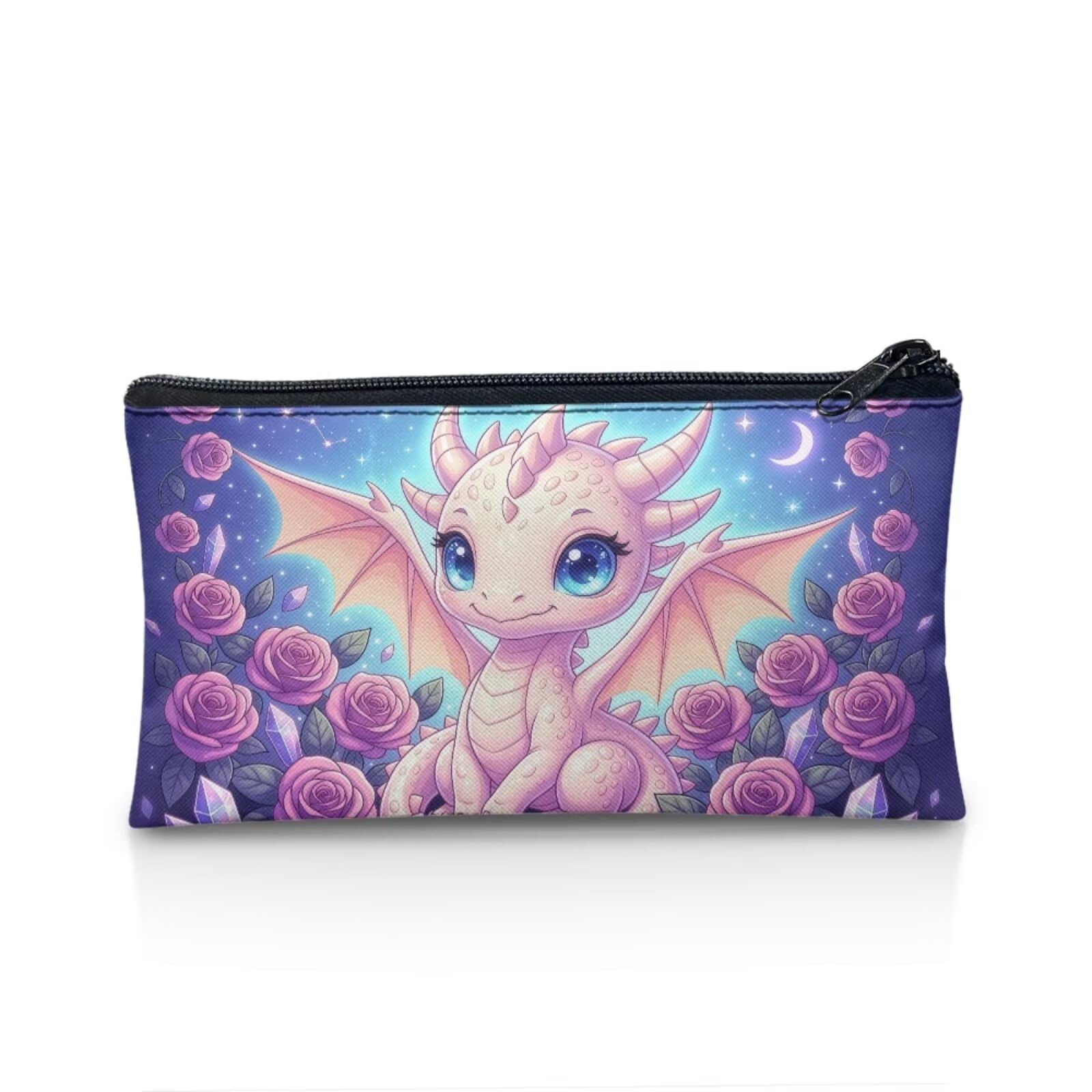 Wnbucioht Little Girls School Pencil Case Dragon Print Pen Box for Kids โ image 1