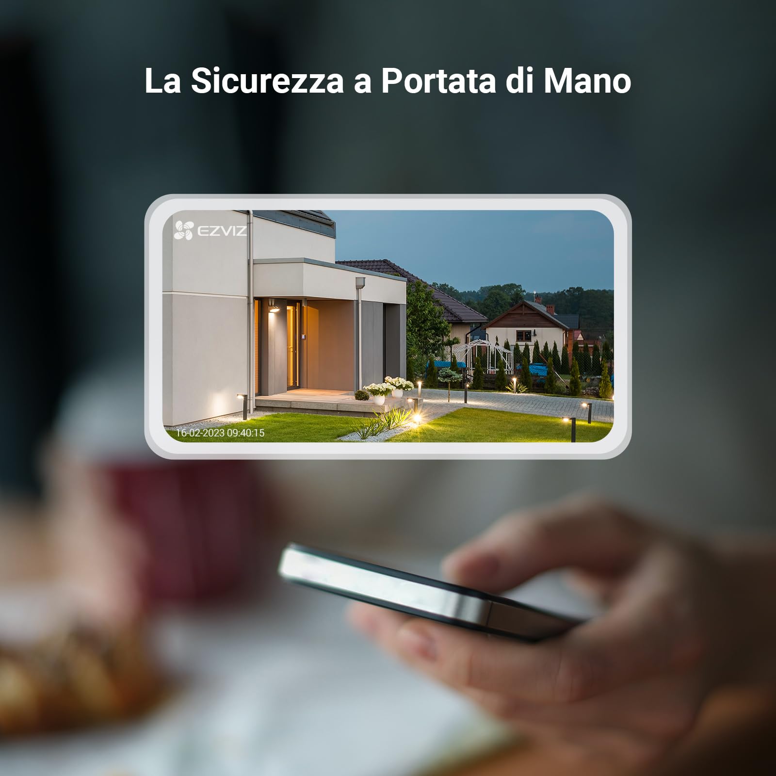 EZVIZ Telecamera WiFi Esterno 3MP, Videocamera Sorveglianza Esterno con Visione Notturna a Colori 30m, IP Camera IA Rilevamento Persone, Alexa