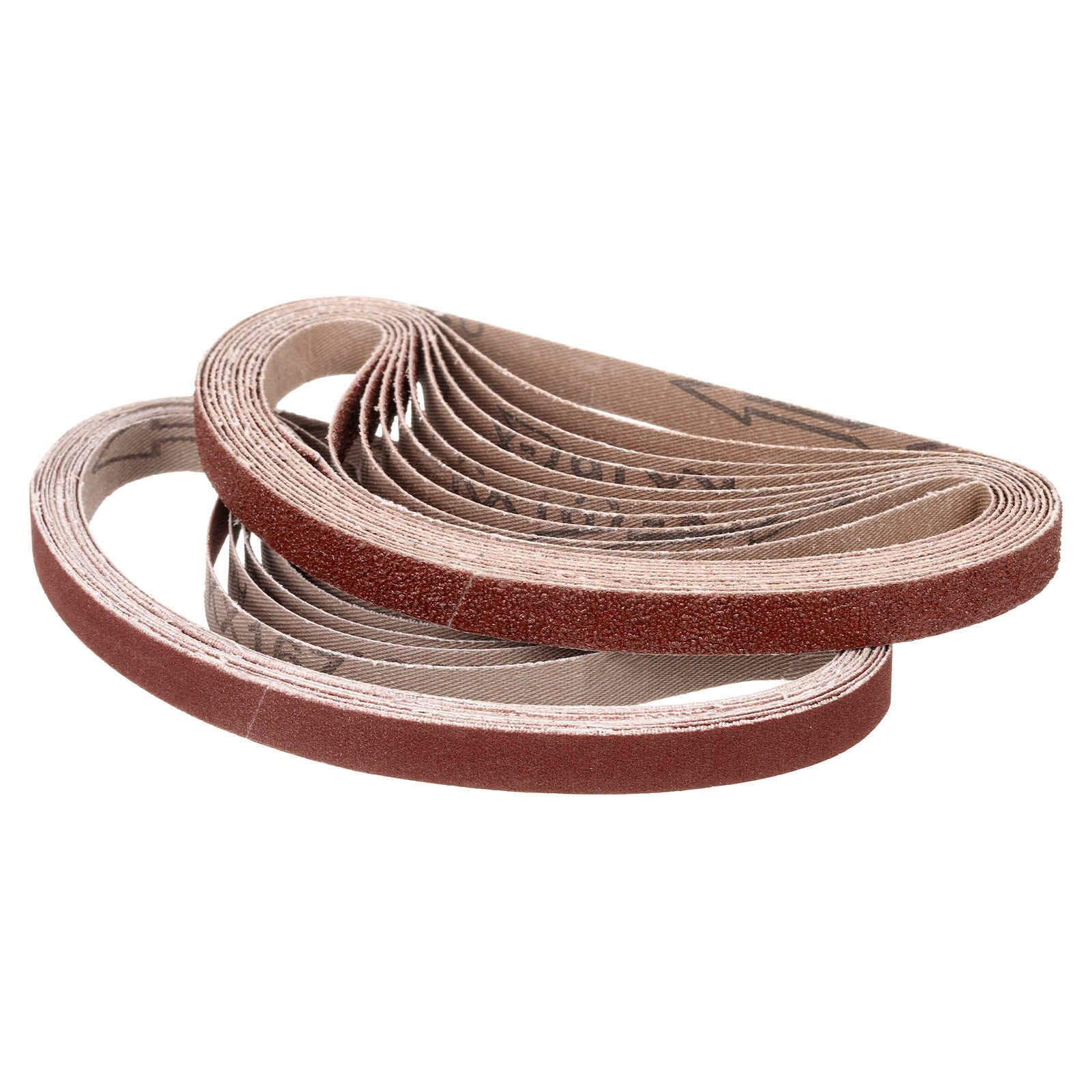 10mm x 330mm Sanding Belt, 42 Pcs 40/60/80/120/180/240/400 Grit Knife Sharpener Belts Work Sharpening for Belt Sander Knife Carving Tool Metal Working
