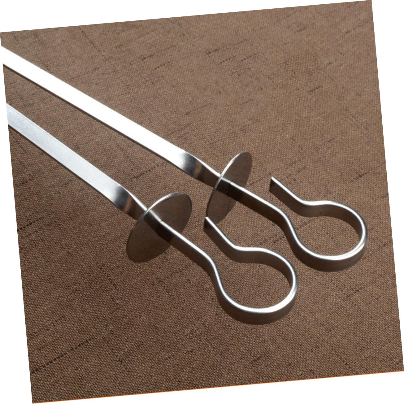 Spiedini Barbecue in Acciaio Inox 20 Pezzi, Piatti, Argento