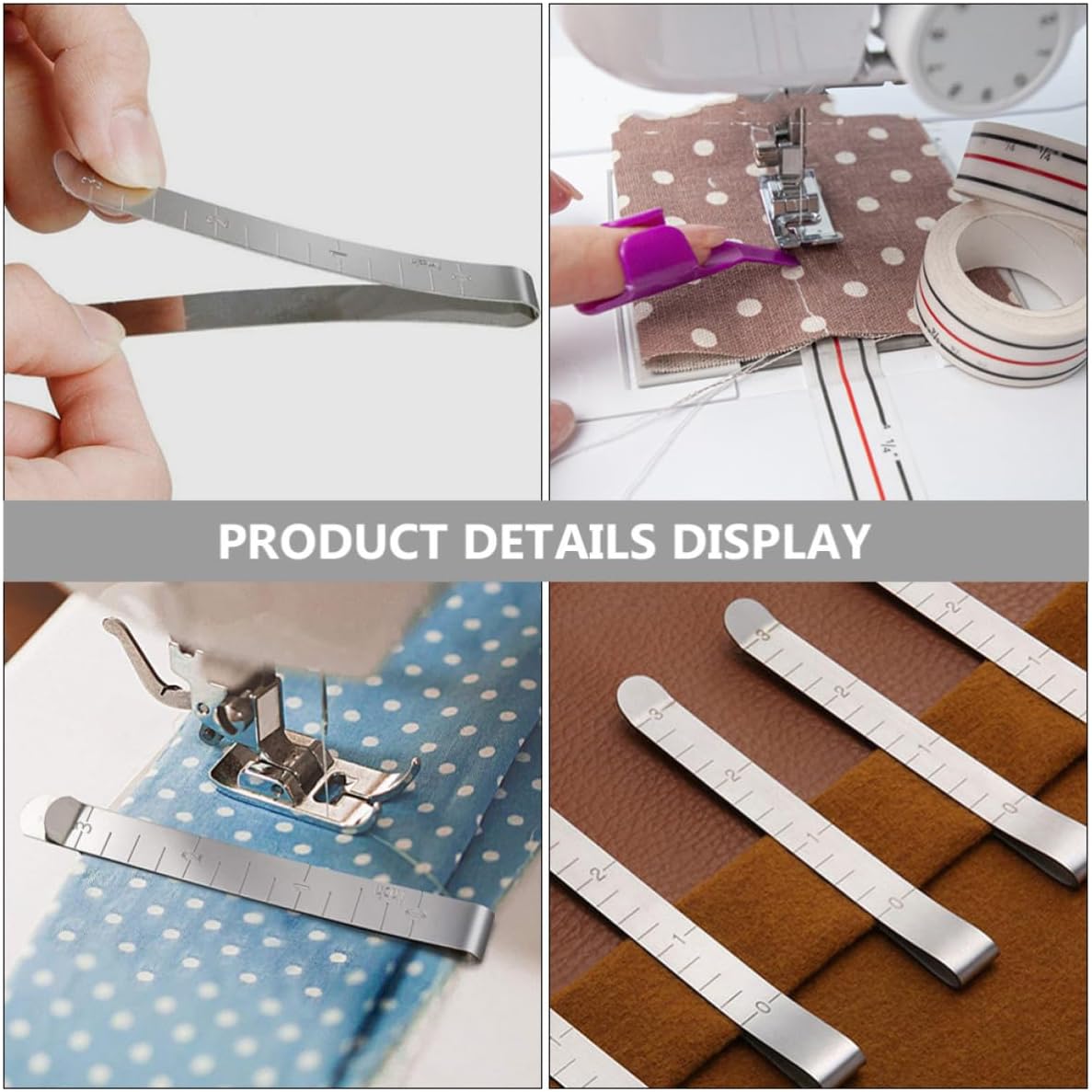 Stainless Steel Sewing Clip Measuring Hemming Quilting Clip for Handwork