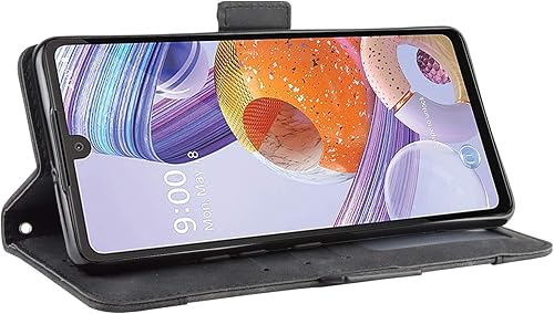 Miniatura 5 de Funda para Oppo Realme 7 Pro Funda para Oppo Realme 7 Pro RMX2170 Funda de piel sintética con tapa y tapa para Oppo Realme 7 Pro RMX2170, color negro