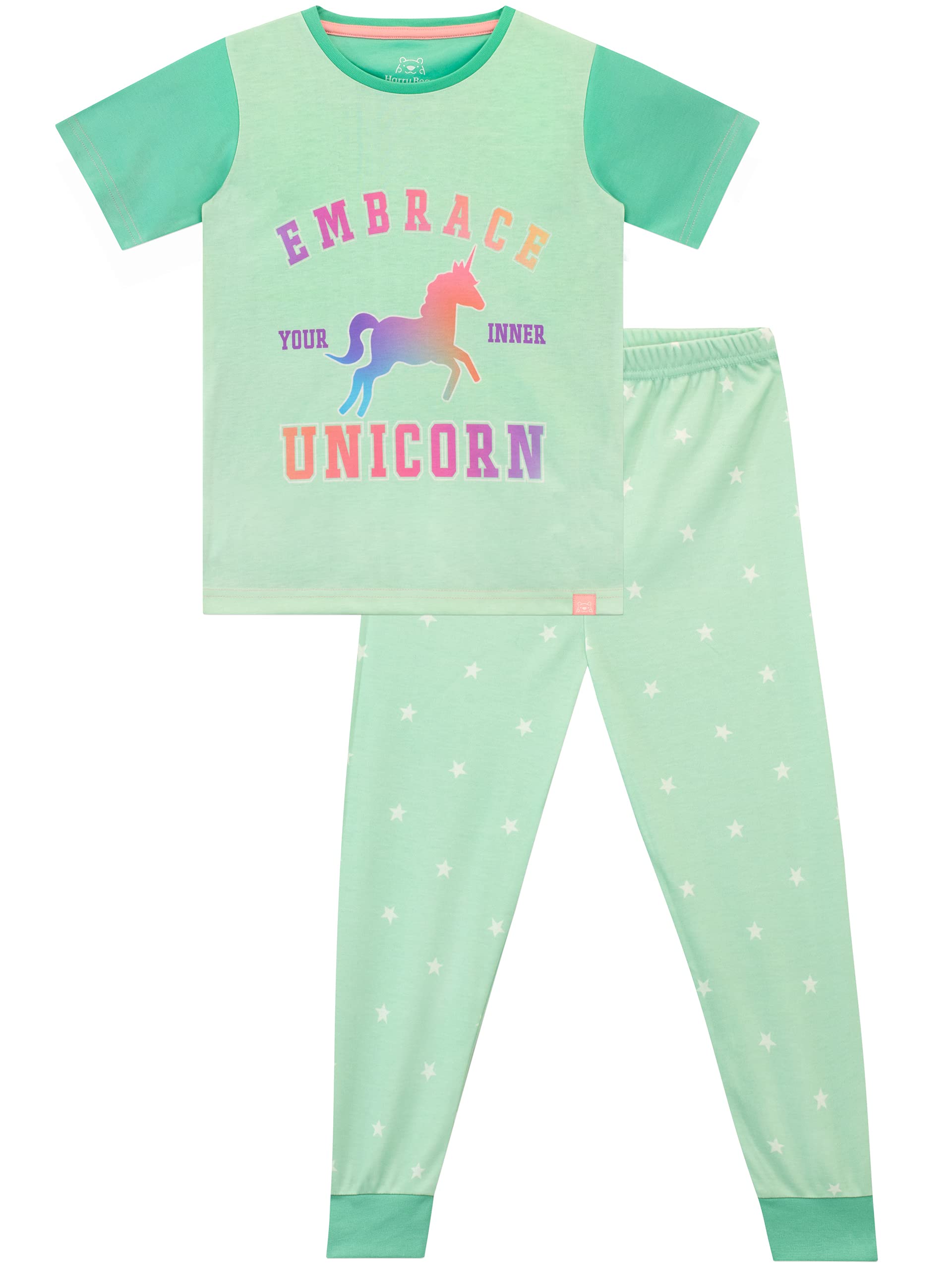 Harry Bear Girls Green Pyjamas Unicorn 11-12 Years