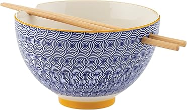 Typhoon World Foods Stoneware Noodle Bowl with Chopsticks