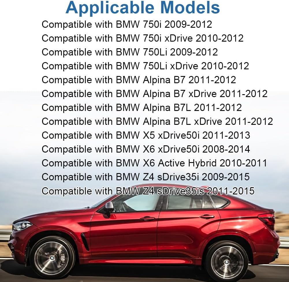 2PCS Turbocharger Boost Solenoid Valve Compatible with BMW 1 Series 135i 335i 335xi 535i 535xi 550i 650i 750i 750Li Alpina B6 B7 B7L X3 X4 X5 X6 Z4 Replacement for 11747626350 700887190