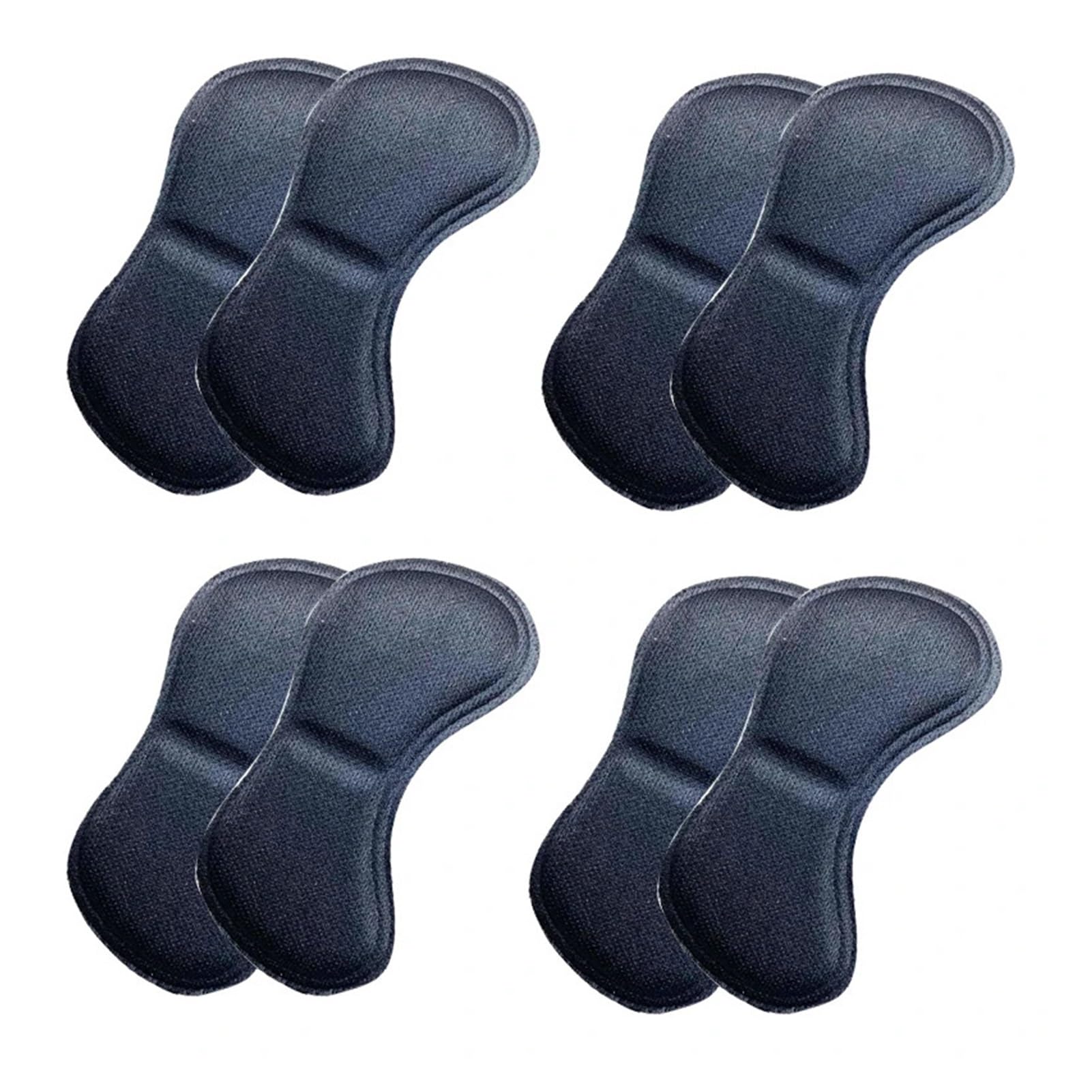 Almohadillas for el talón, 4 pares de almohadillas for plantillas for el talón, adhesivo for el talón, pegatina trasera, plantilla de inserción for zapatos(4 Pairs Black)