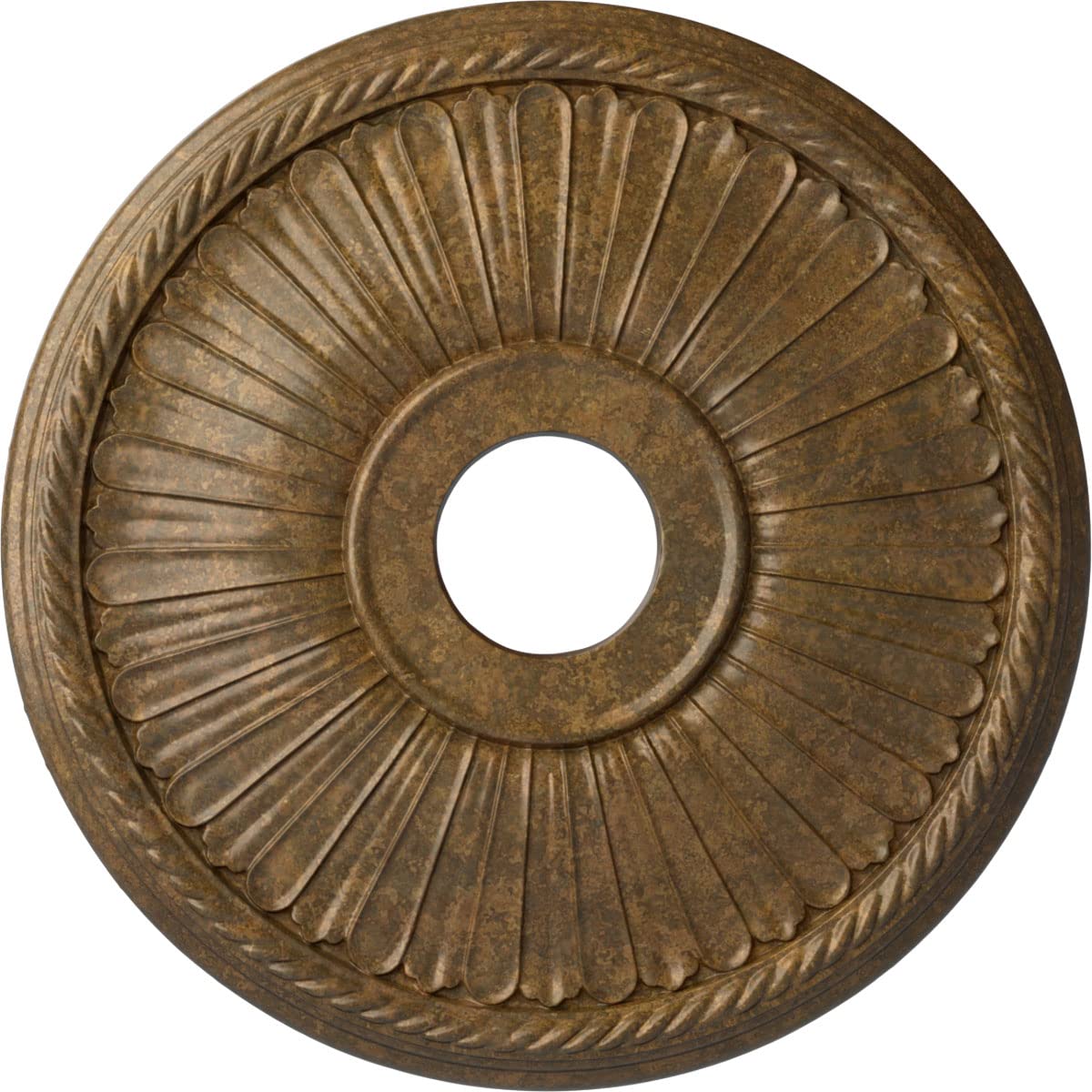 Médaillon de plafond Berkshire Ekena au design haut de gamme Americana Rubbed Bronze