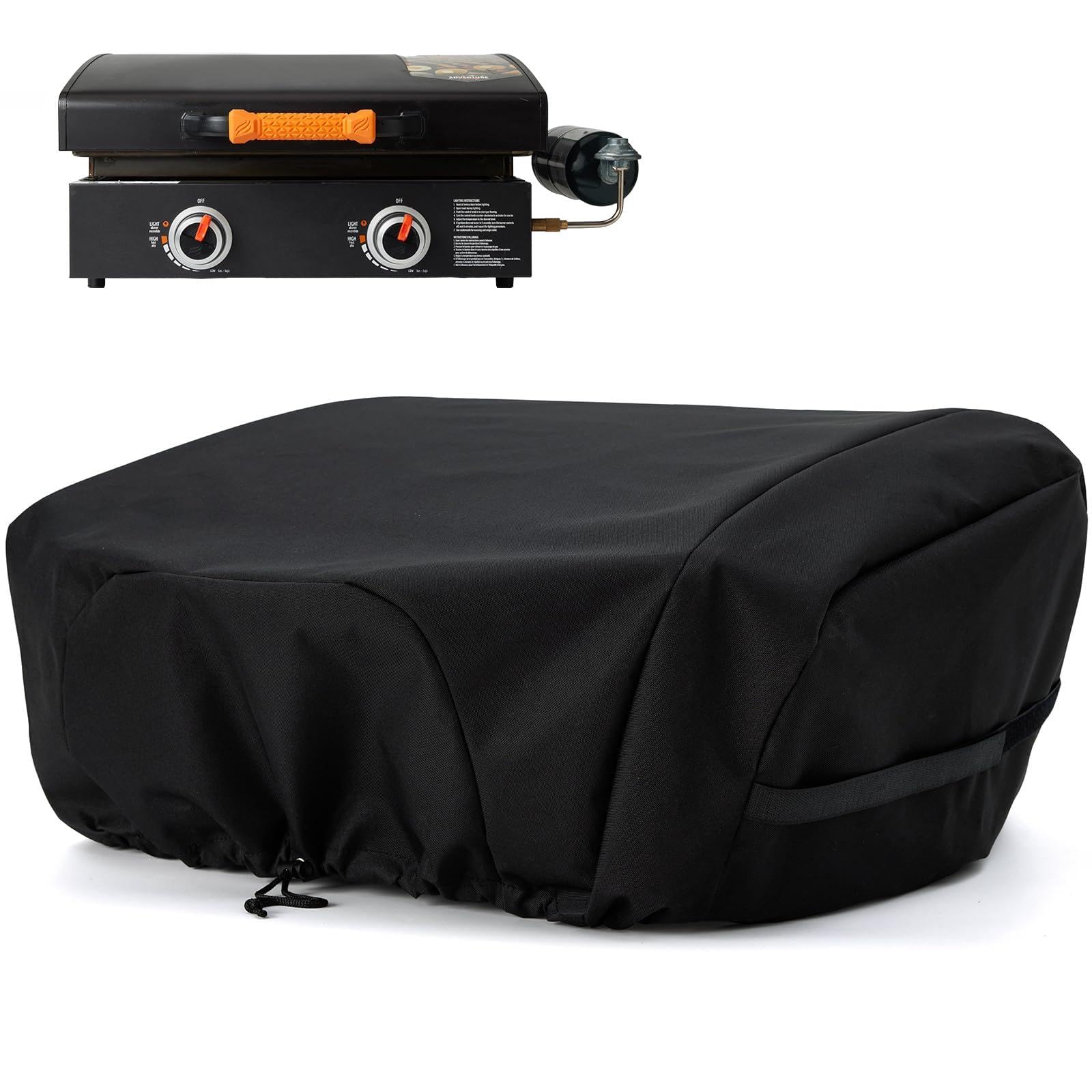NOELIFE Griddle Cover for Blackstone 22 inch Tabletop Griddle with Hood, Propane Fuel Cylinder Can Be Covered Completely, Waterproof Grill Cover Outdoor BBQ Grilling Accessories (Cover Only)