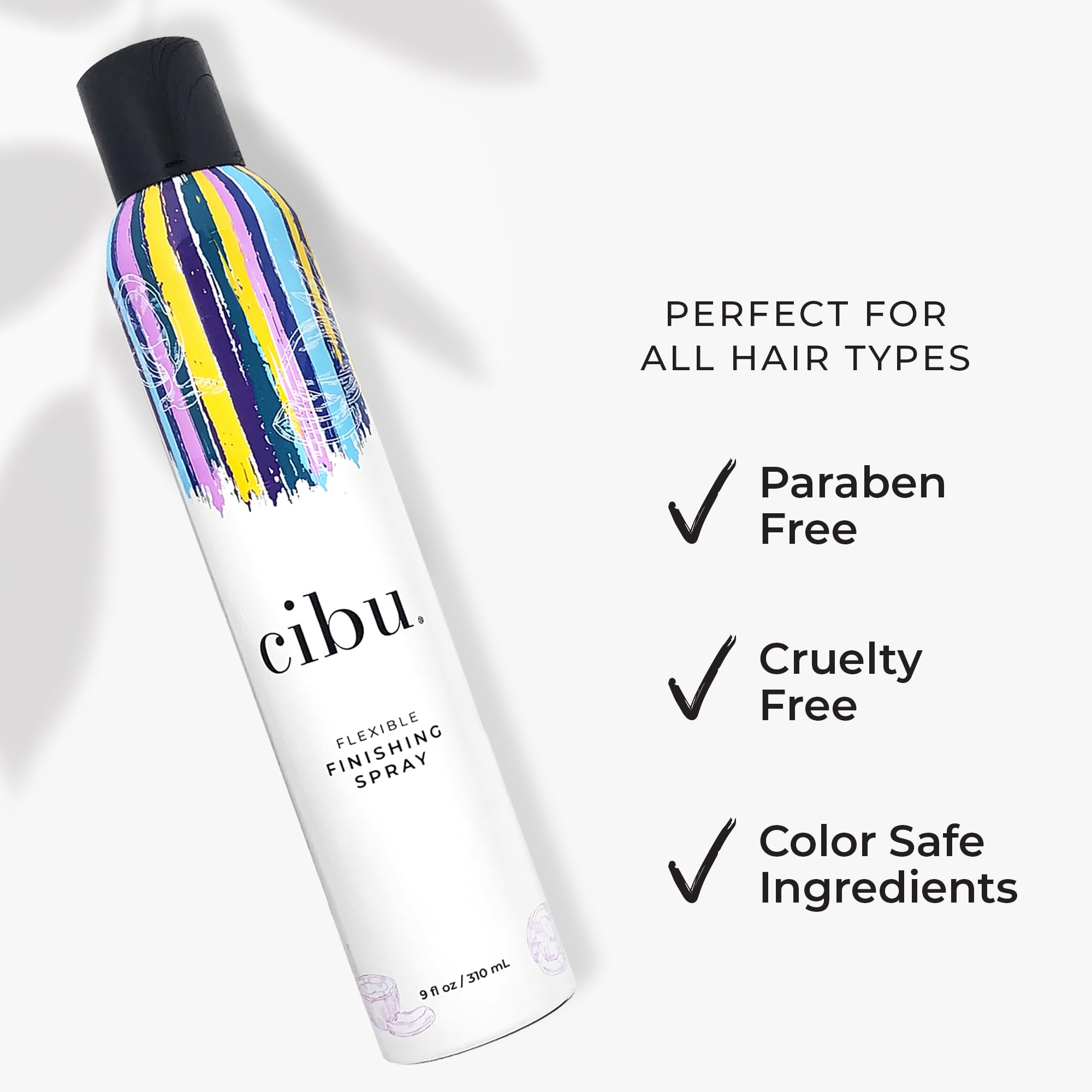 Cibu Flexible Finishing Spray, Humidity-Resistant Hair Spray with Argan & Coconut Oils, 8 oz