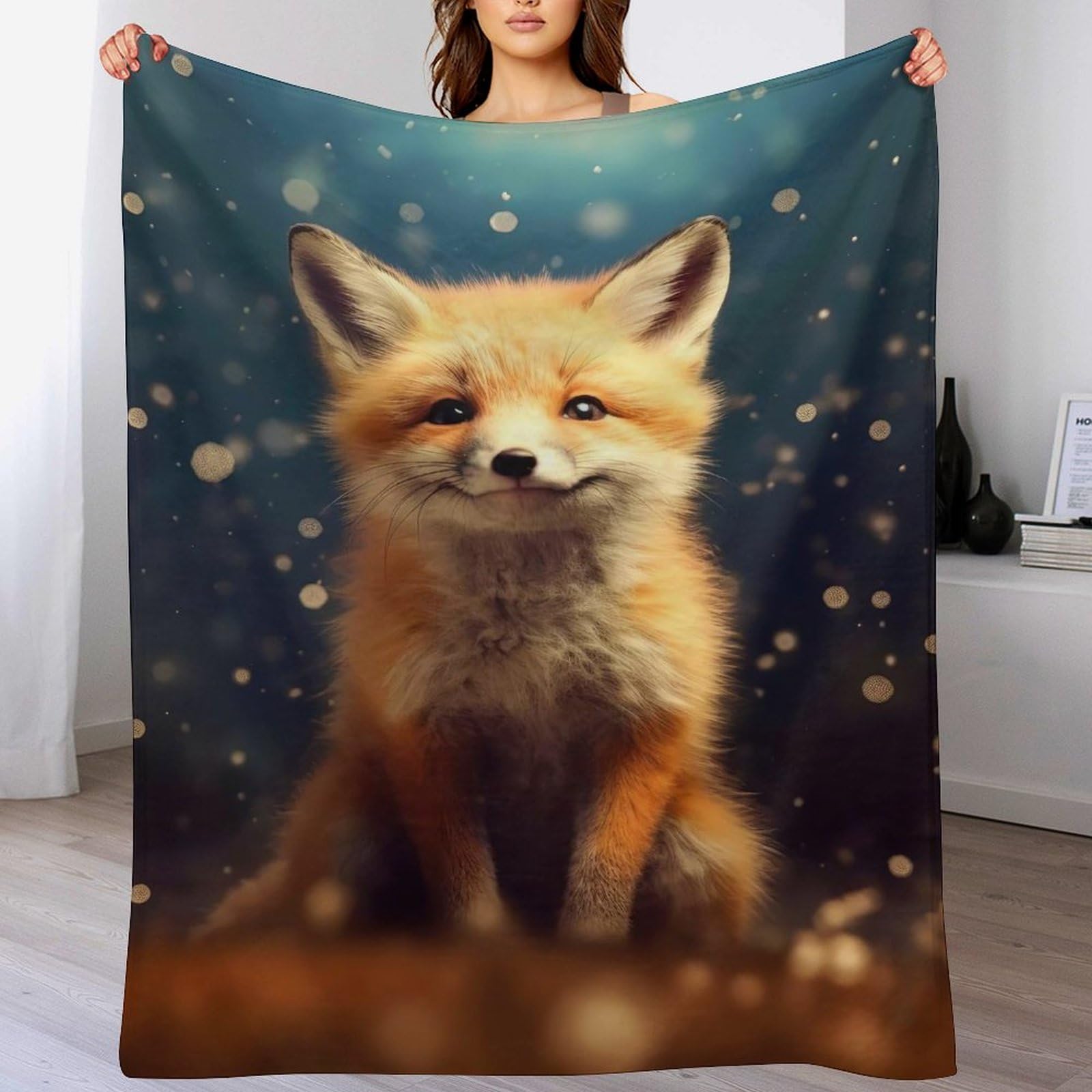 Couverture flanelle de qualité supérieure Renard Polaire pour lit