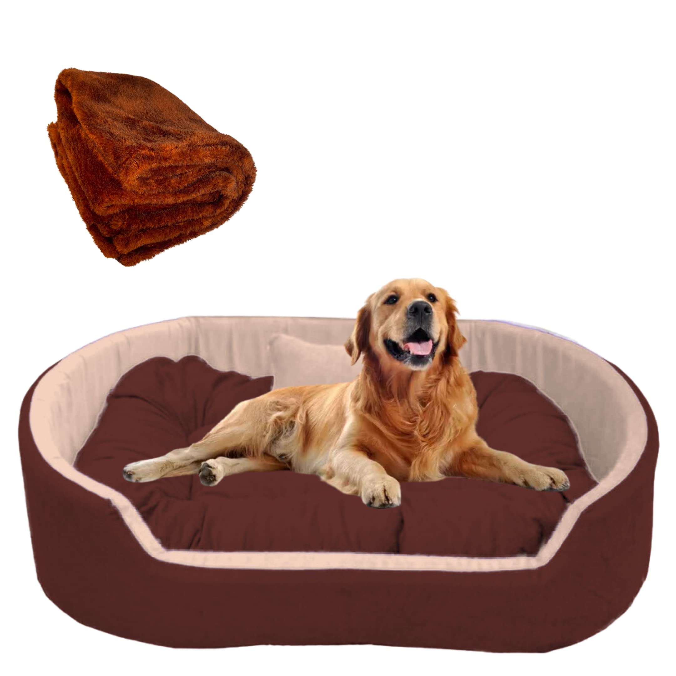 DRILLY Washable Dog/cat Bed with Blanket for Small | Medium | Large | Extra Large | XXL | XXXL | 4XL Size Dogs | Cats | Puppy | pet | Rabbit | Persian cat | Indoor cat (XXL) (B0C5DRRC9C) Amazon Price History, Amazon Price Tracker