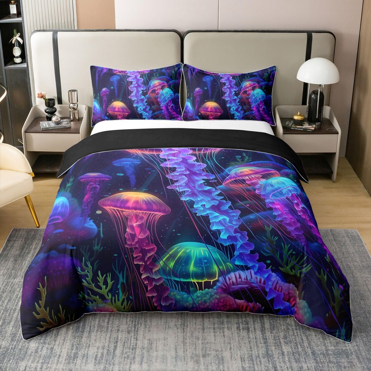 Parure de lit méduse lumineuse pour sublimer une chambre ado