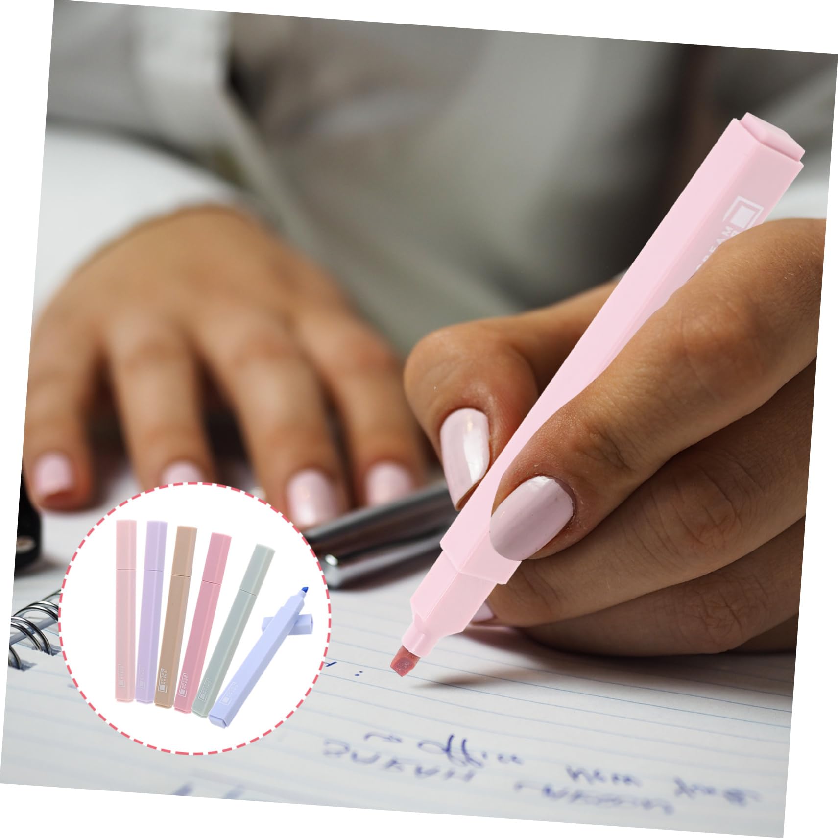 Lurrose 18stücke Bunte Textmarker Tragbare Marker Für Notizen Mit Komfortablem Griff Und Sicherem Deckel Für Schule Büro Und Kreative Projekte