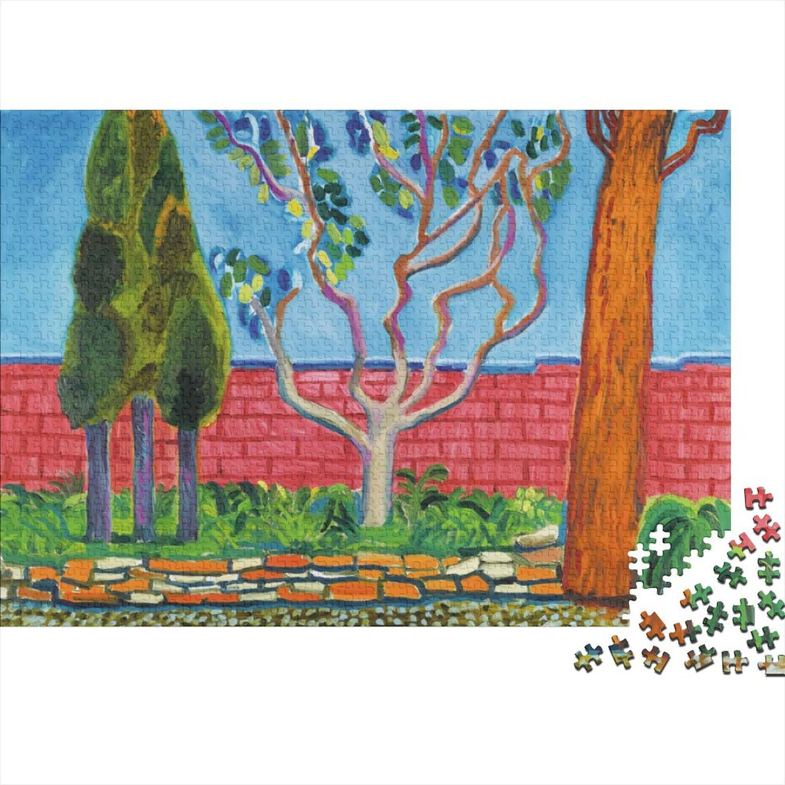 David Hockney 1000 Piece Jigsaws Wooden Puzzle for Adults Jigsaw Puzzles for Kids Brain Teaser Game DIY Puzzle Toys Jigsaw Puzzles 1000 Pcs