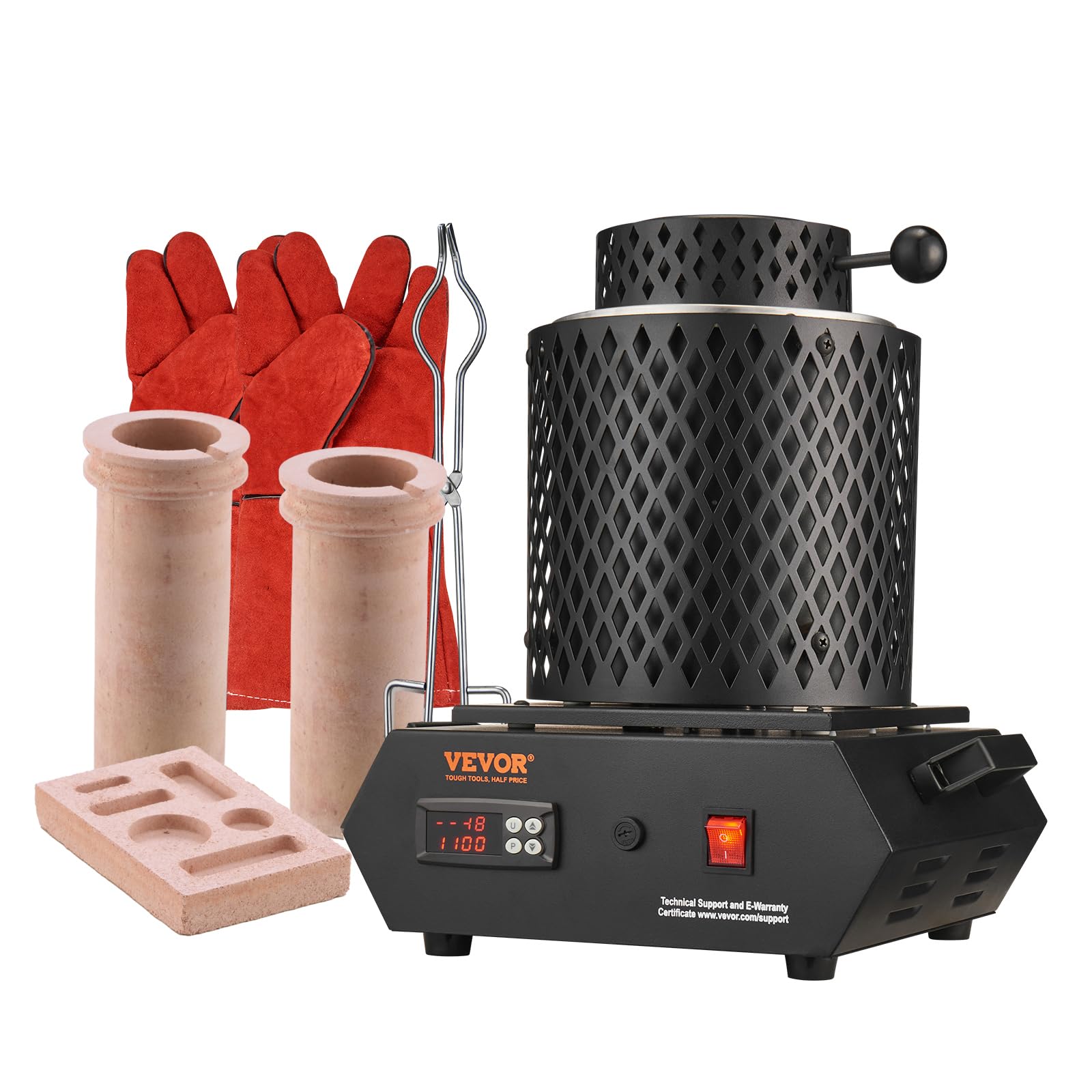 VEVOR Kit Di Forno Fusorio A Gas Propano Capienza 8kg Temperatura Massima 1370℃ Corpo Di Forno In Acciaio Inox Per Metalli Fabbri Raffinerie Kit Di Forno Di Fusione Con Bruciatore A Propano 88727480 - Foto 6