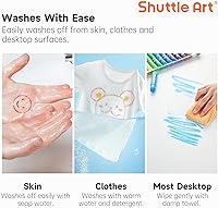 Vista 5 de Varillas de pintura al temple de 40 colores sólidos para niños, secado súper rápido, funciona muy bien en papel, madera, vidrio, lienzo de cerámica