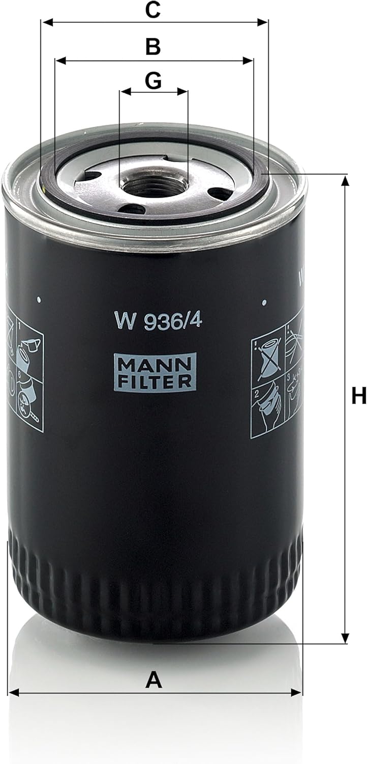 Mann Filter W936/4 Spin-On Oil Filter
