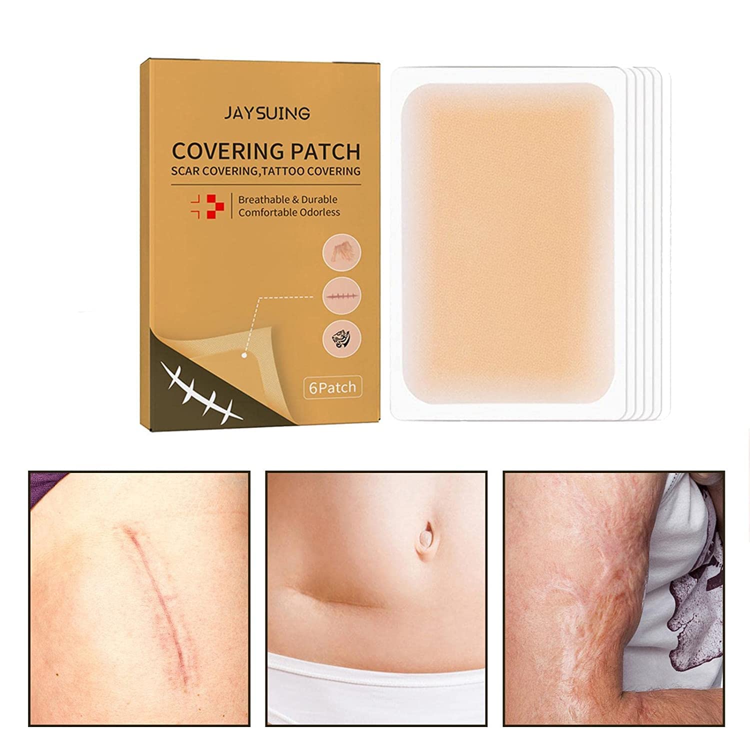 RADIONICS 6X Tattoo Cover Up Sticker | Breathable & Waterproof Skin Concealing Tape for Tattoos, Scars & Stretch Marks | Invisible, Long-Lasting Coverage for Body & Face 3