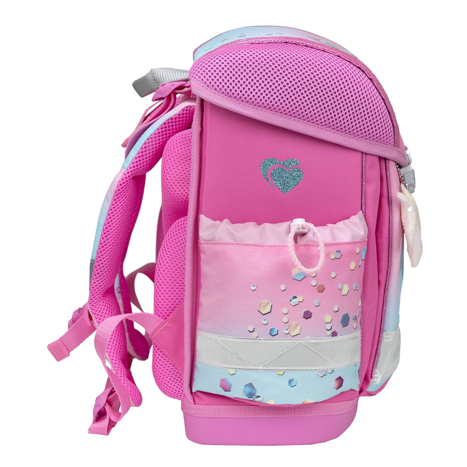 Belmil Classy tornister szkolny zestaw 5-częściowy z ponczo przeciwdeszczowym (403-13/AG/S/RP) (Dream Hooves Pinky)