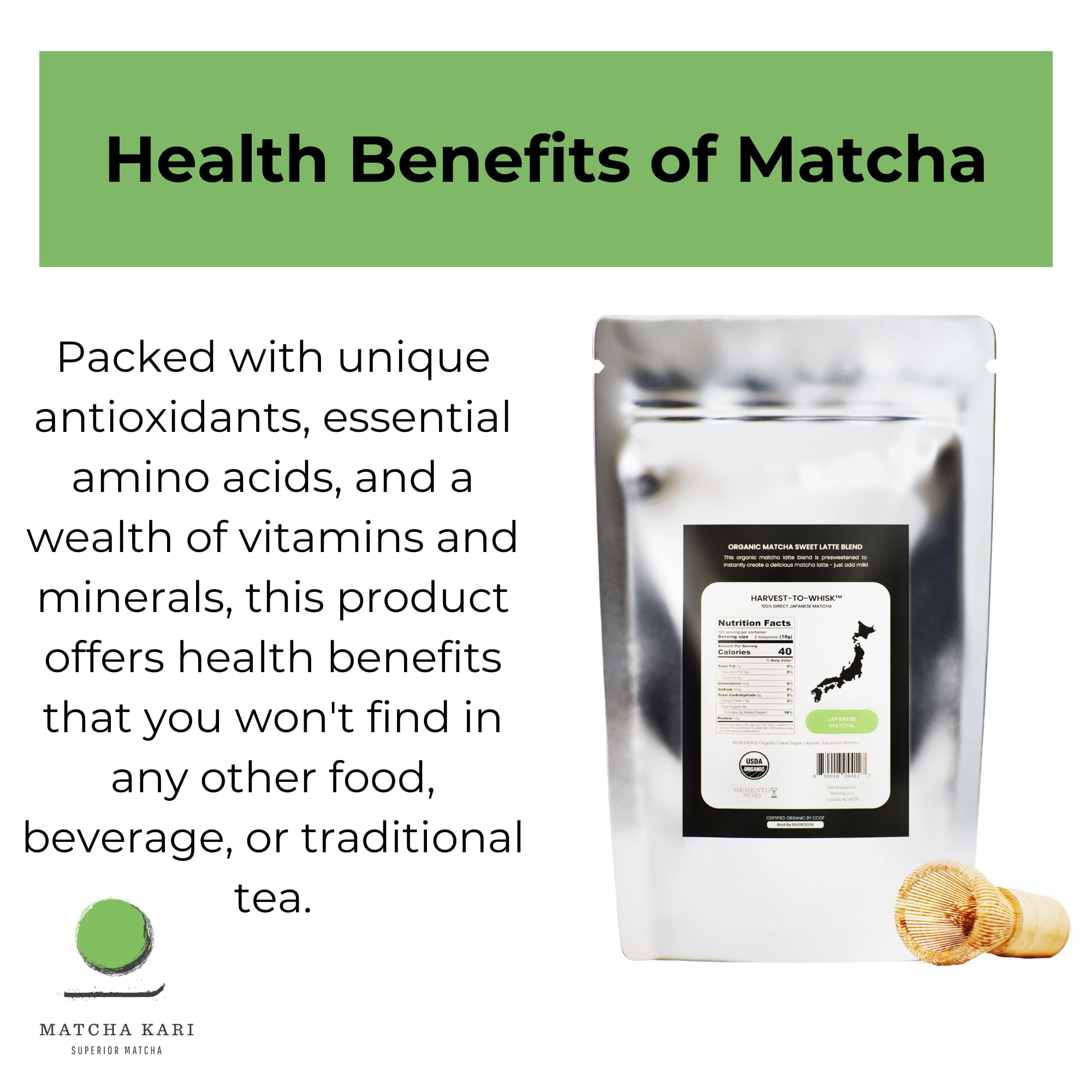 Matcha Kari Sweetened Matcha Lite Tea Set in White — view 3