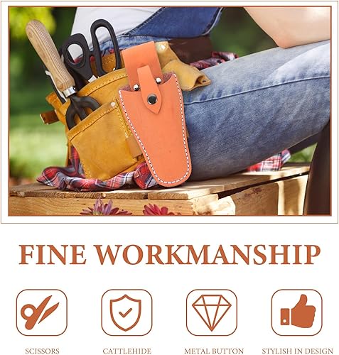 Miniatura 4 de Riñonera para cinturón para tijeras, bolsa de almacenamiento para tijeras, funda para podadora, podadora de mano