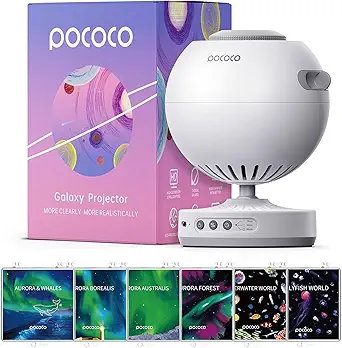 POCOCO Galaxy Projector + Aurora and Deep Sea Discs (6 Pieces)