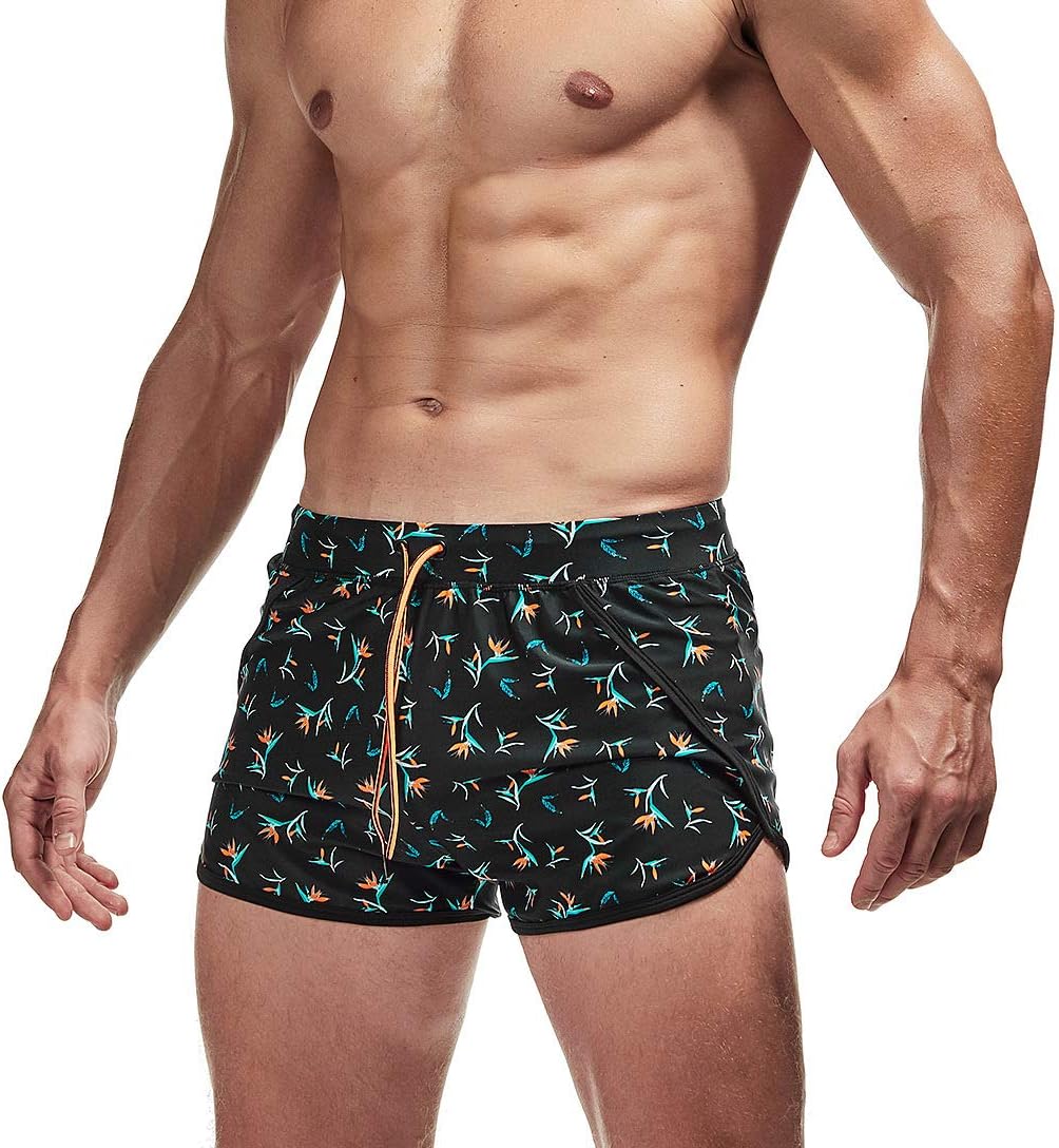 AIMPACT Mens Short Swim Trunks Quick Dry Beach Board Shorts 80s 90s Summer Vintage Swimwear with Lining Swimming Suits - Image 2