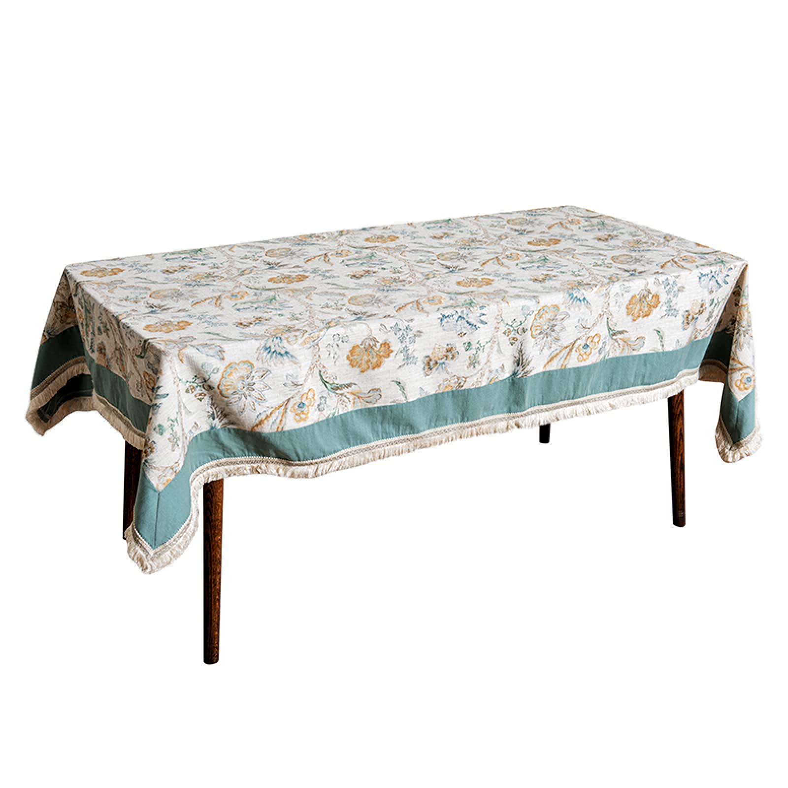 Tapis De Pique-Nique Tapis De Camping Couverture Pique Nique Nappe Bleue À Bords Frangés En Polyester Et Lin Mélangés Imperméable Sans Lavage Facile D'Entretien Nappe De Salon Nappe De Table Basse,Nap