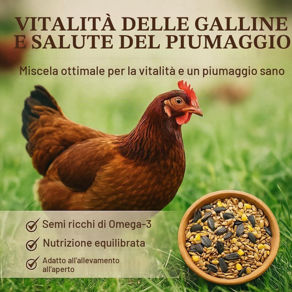 GiDeli Mangime per pollo, 30 kg, farina di ovaia, mangime completo per pollo, mangime per grani di pollame, per prestazioni ottimali e formazione delle uova, migliore accettazione e particolarmente